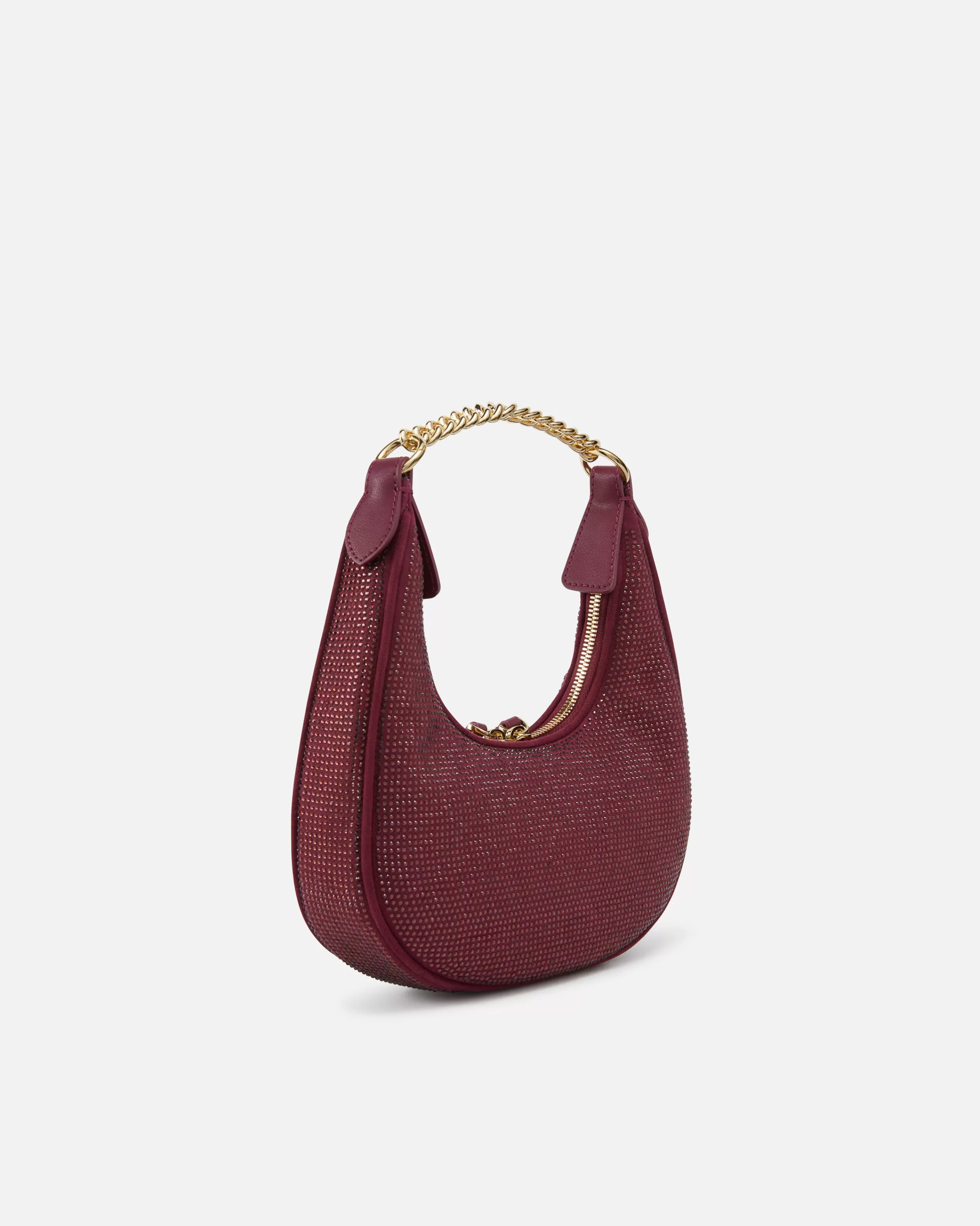 PINKO Fully rhinestoned mini Brioche Bag Hobo