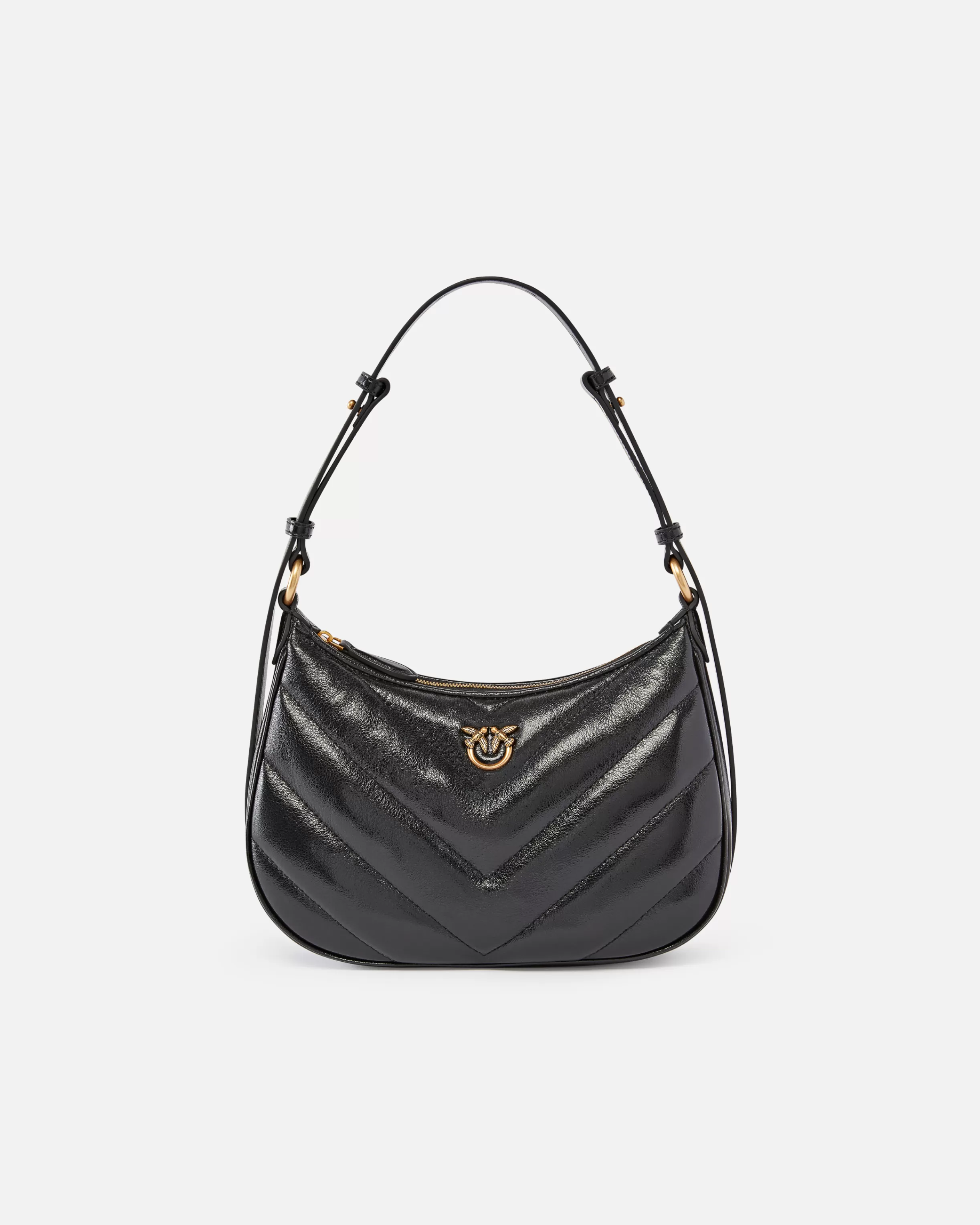 PINKO Half Moon small shoulder bag in laminated leather