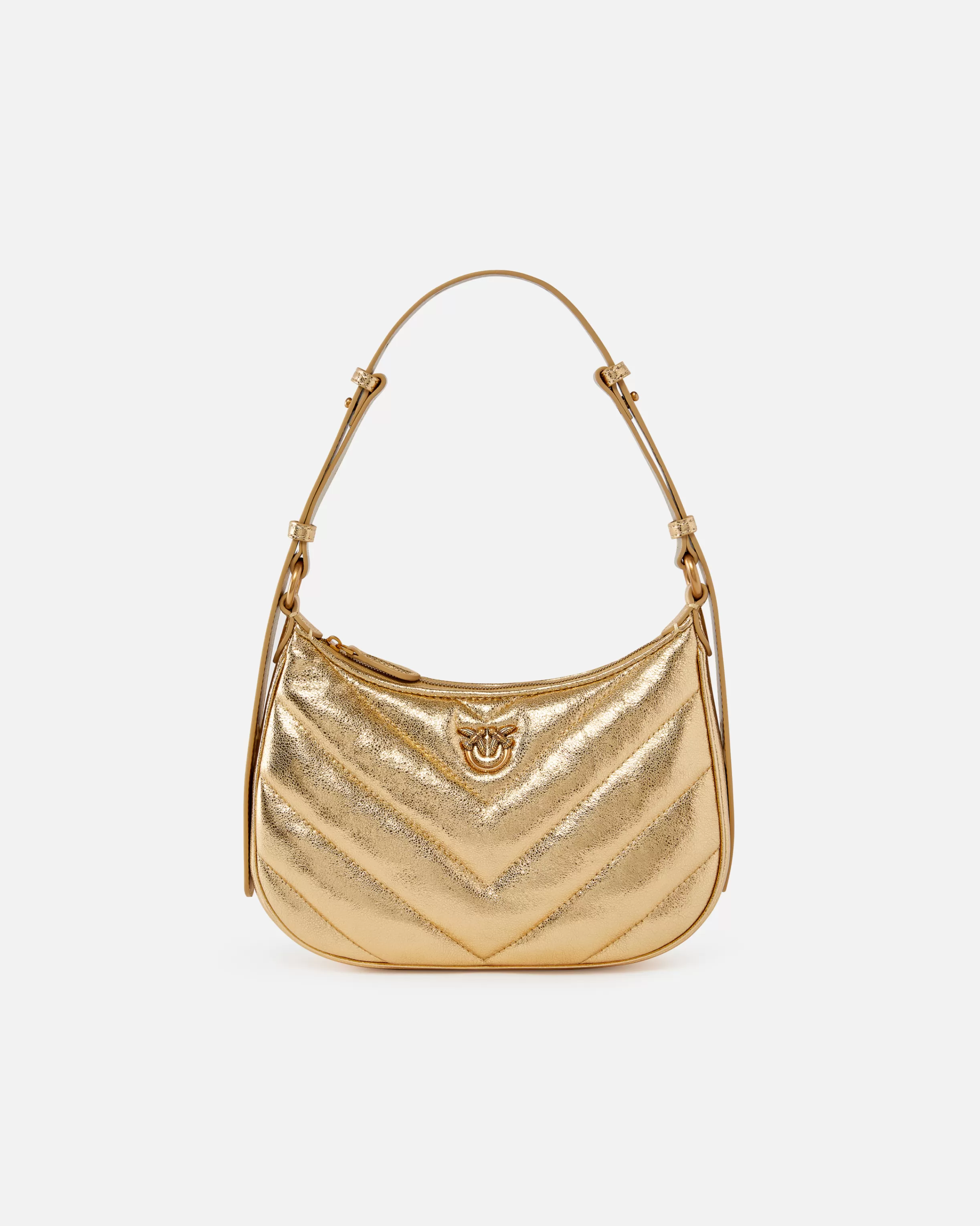 PINKO Half Moon small shoulder bag in laminated leather