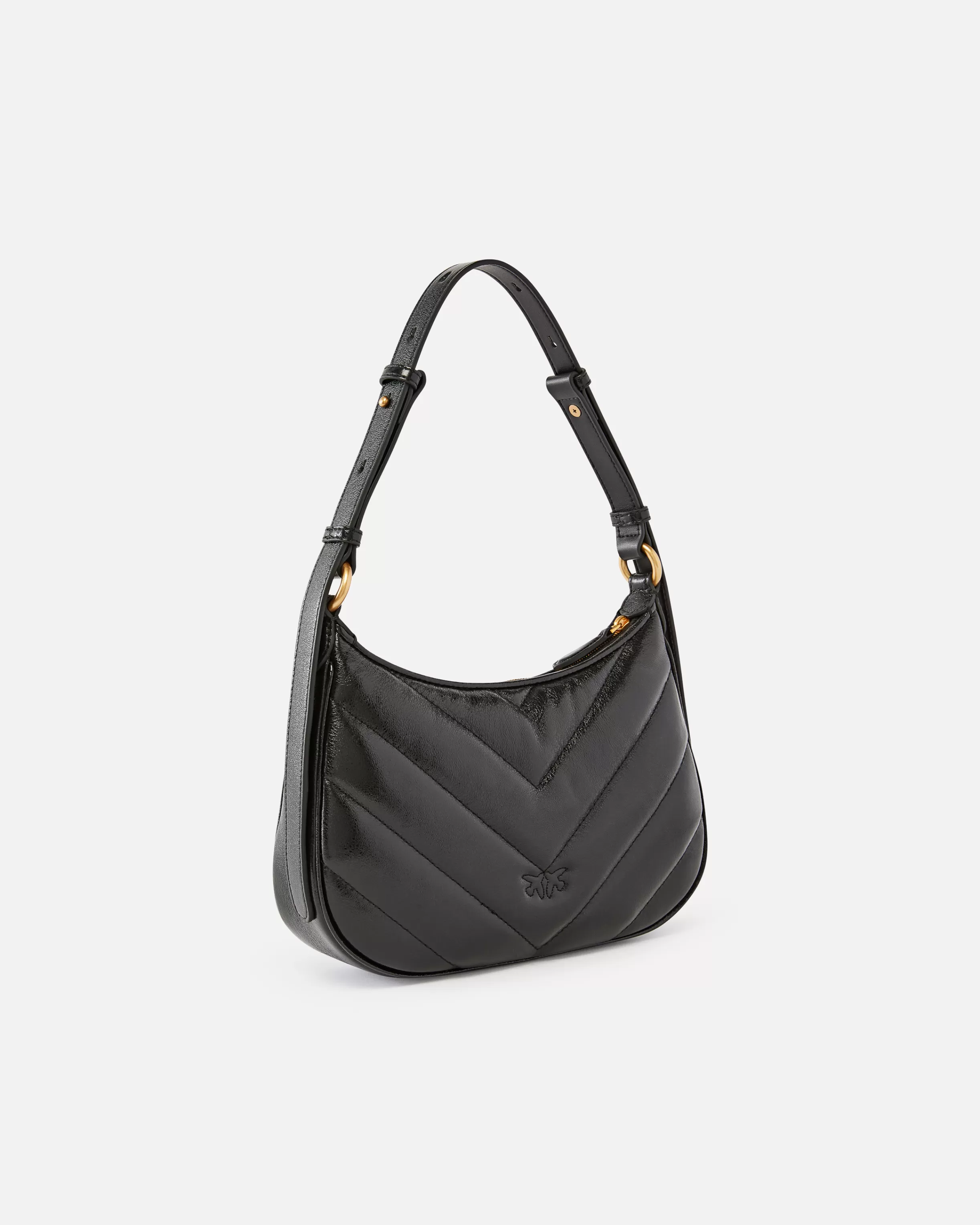 PINKO Half Moon small shoulder bag in laminated leather