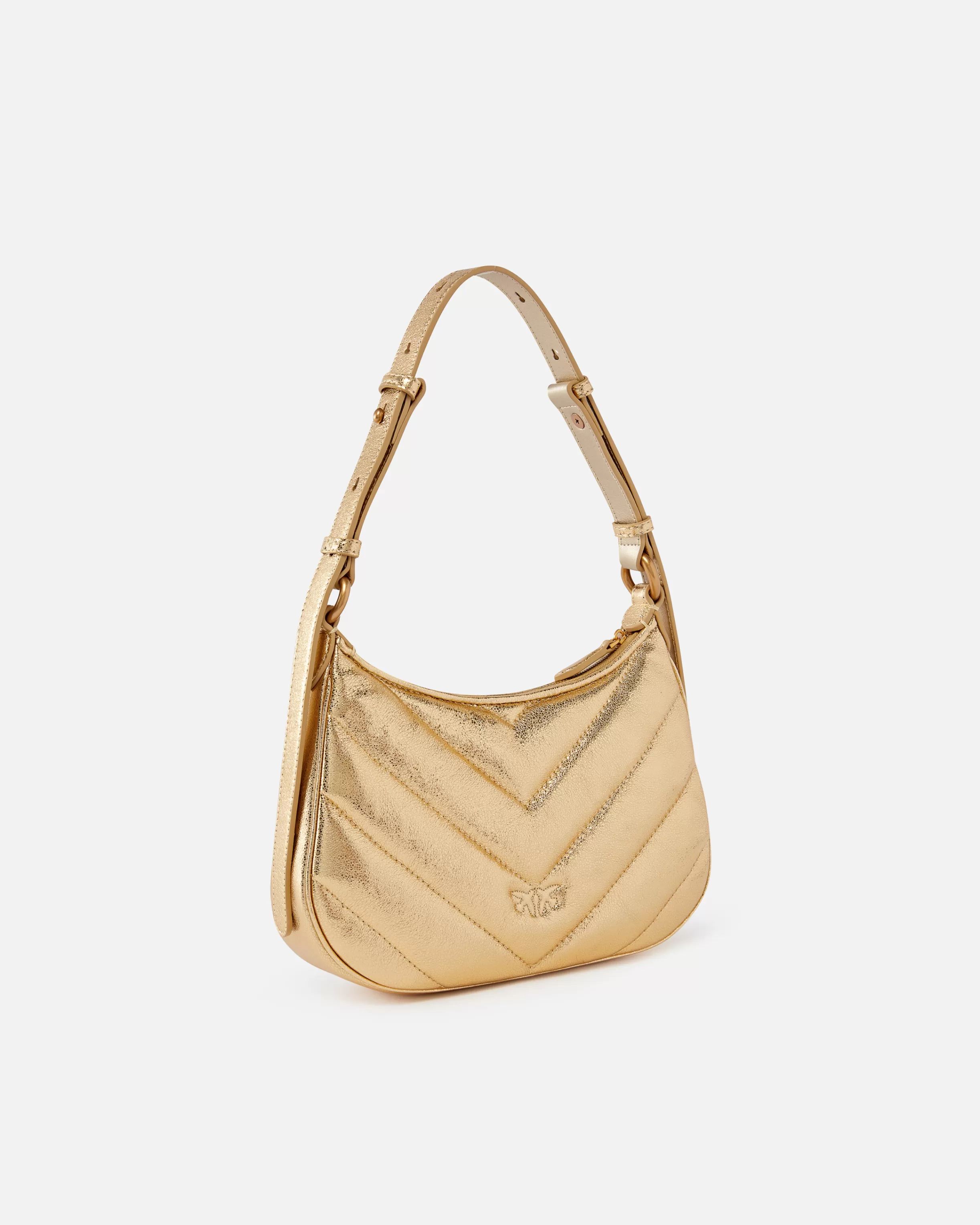 PINKO Half Moon small shoulder bag in laminated leather