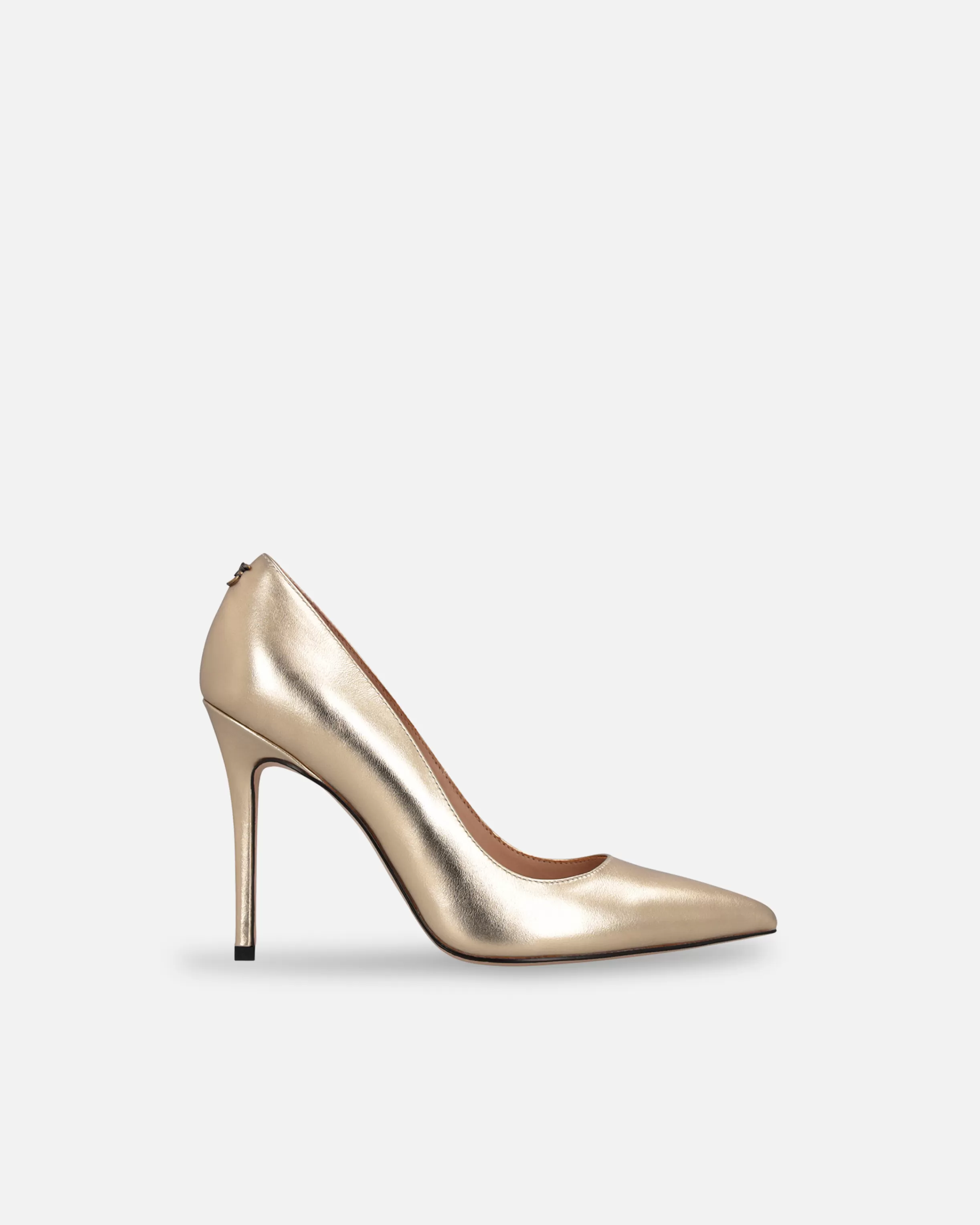 PINKO Heeled laminated nappa leather pumps