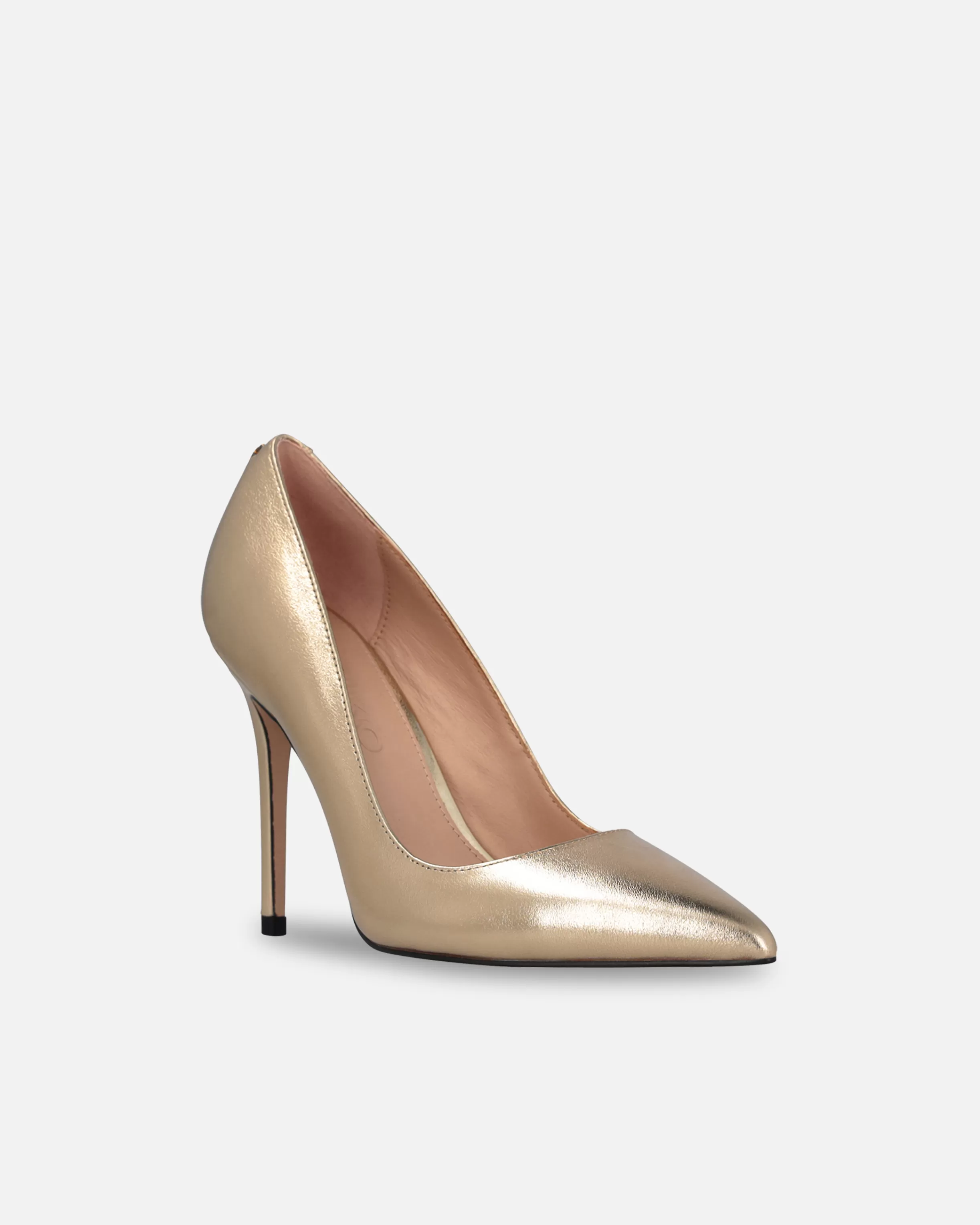 PINKO Heeled laminated nappa leather pumps