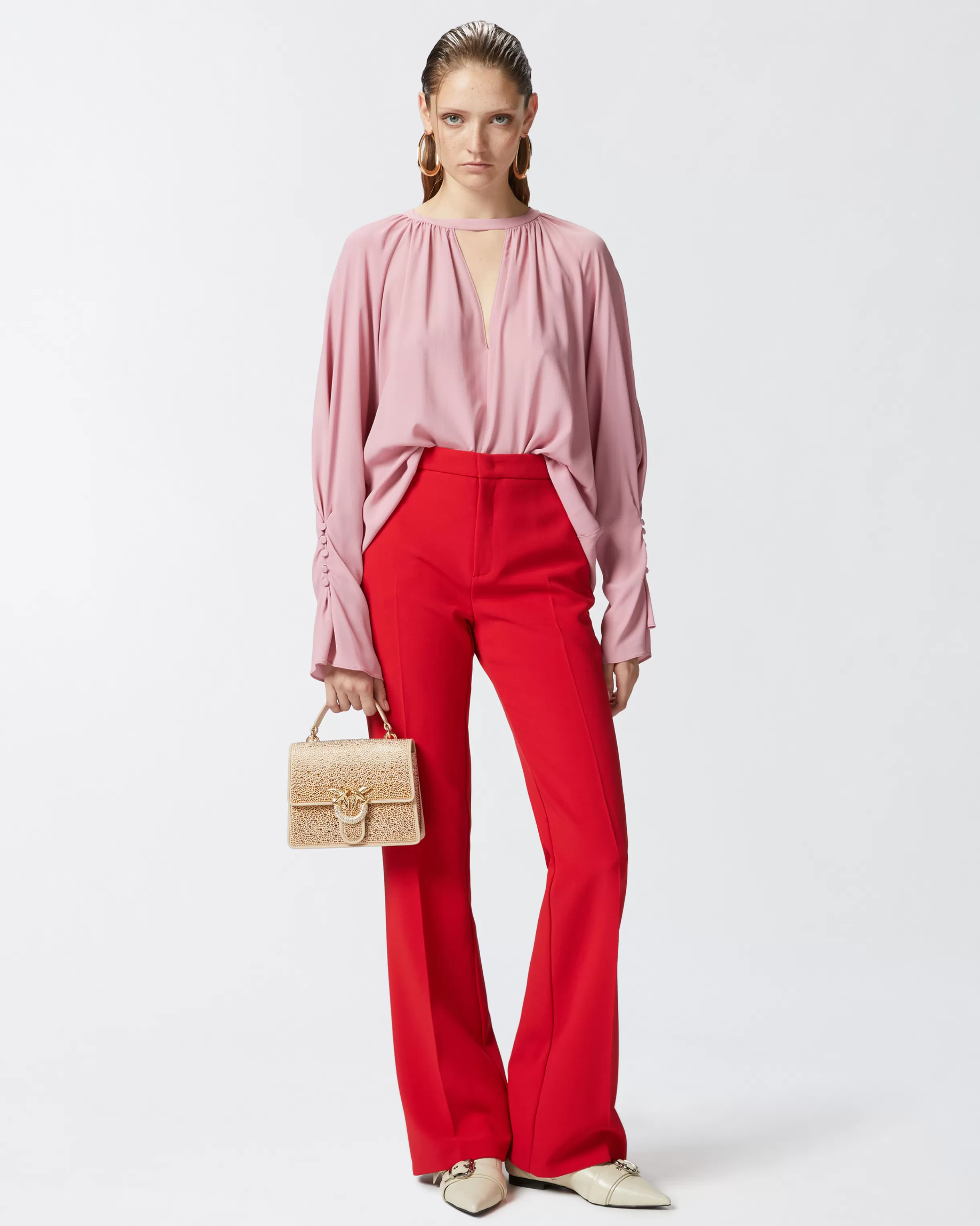 PINKO High-waisted, slightly flared trousers