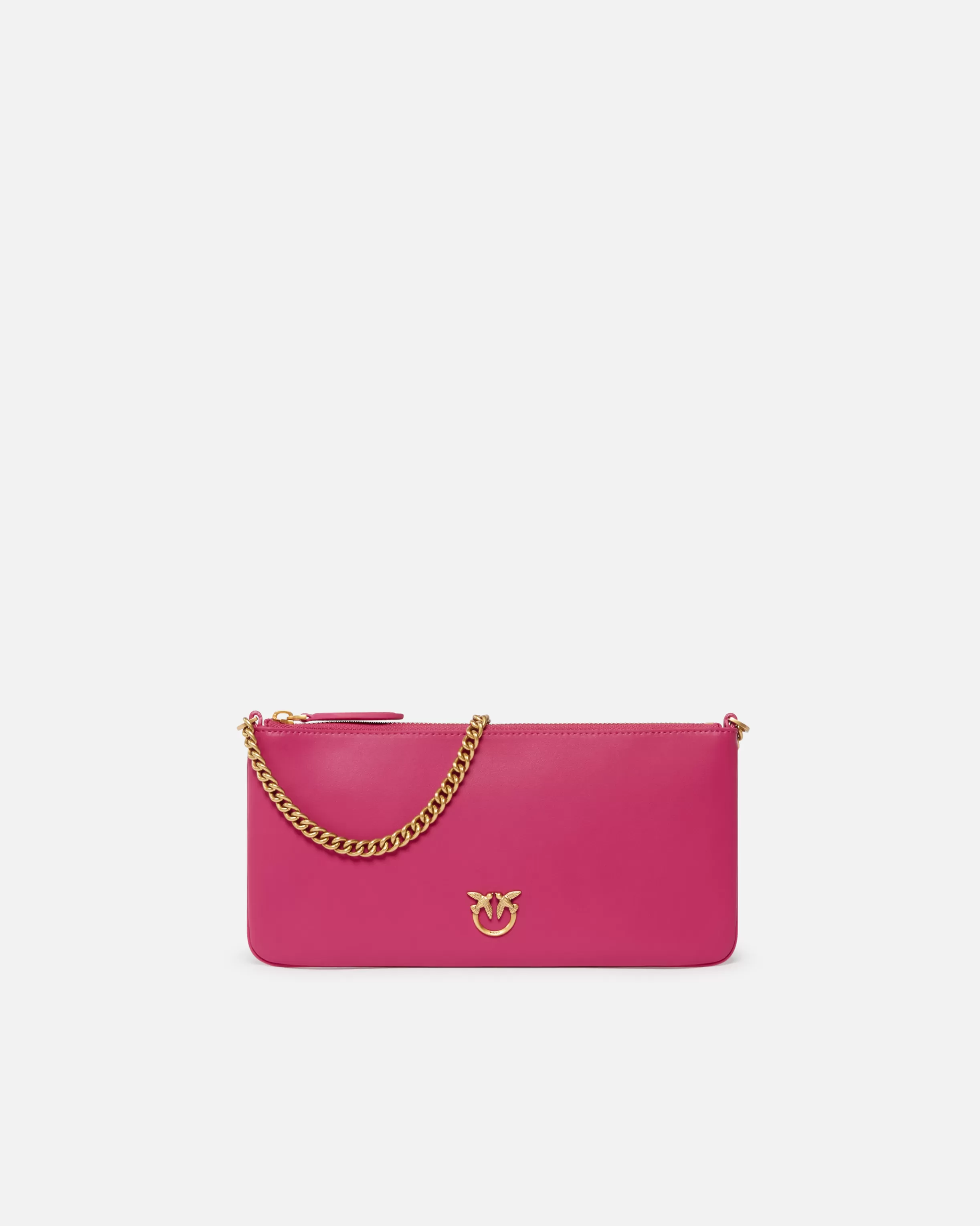 PINKO Horizontal Flat Bag in leather