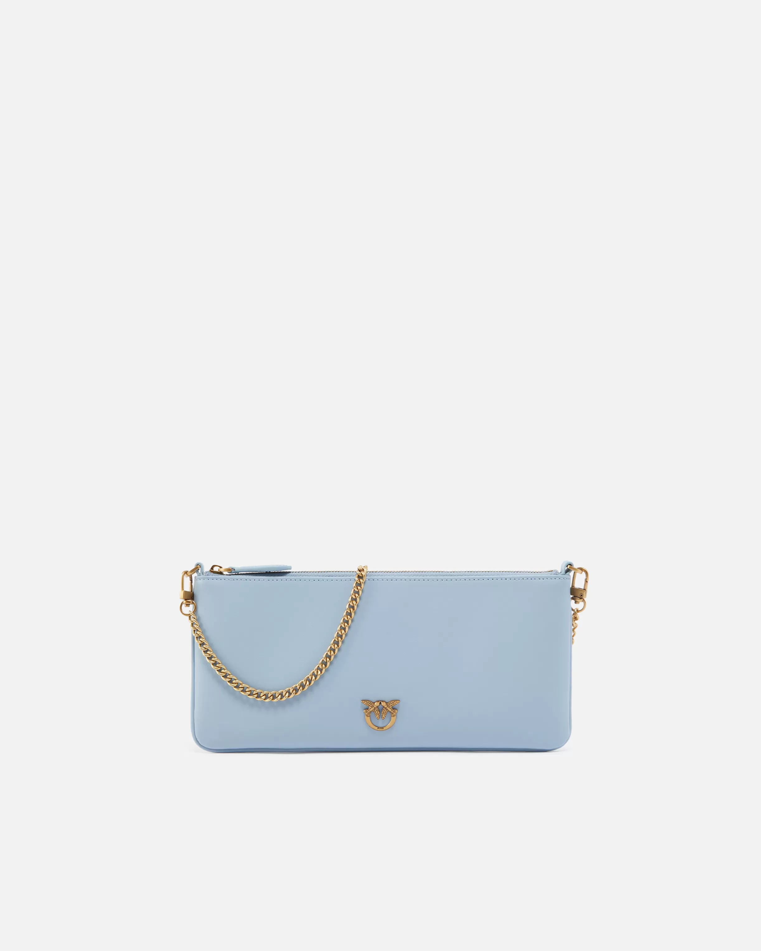 PINKO Horizontal Flat Bag in leather