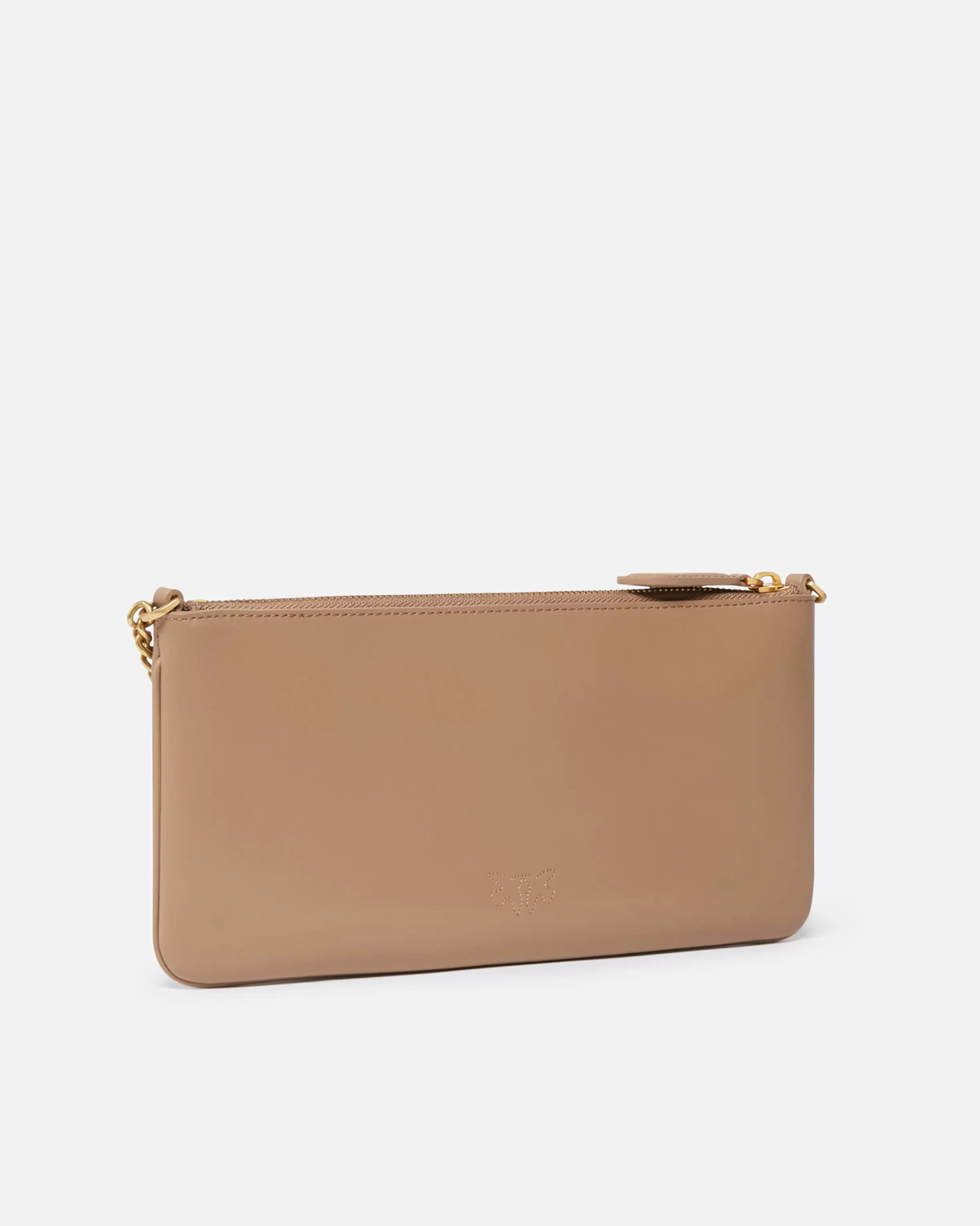 PINKO Horizontal Flat Bag in leather