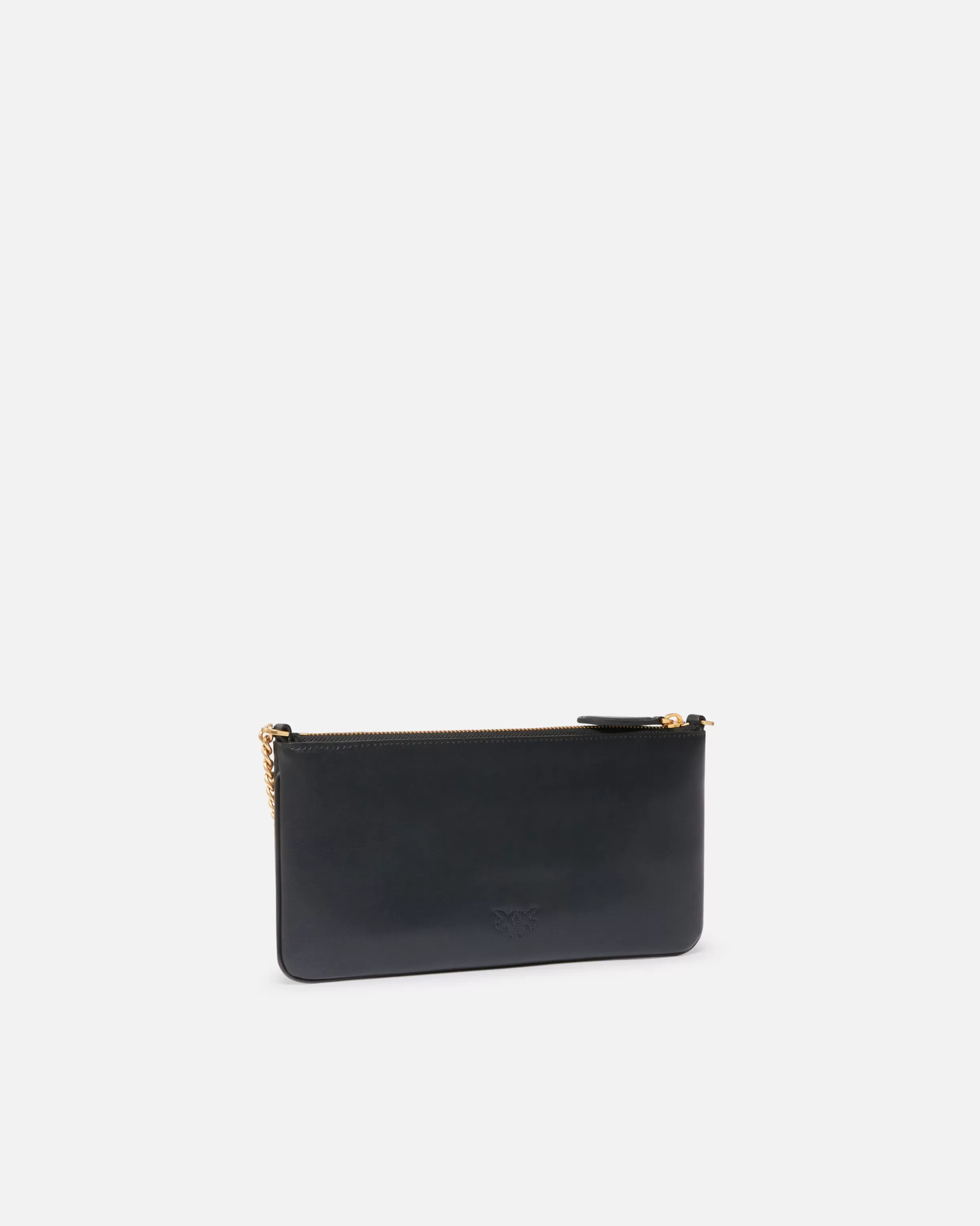 PINKO Horizontal Flat Bag in leather