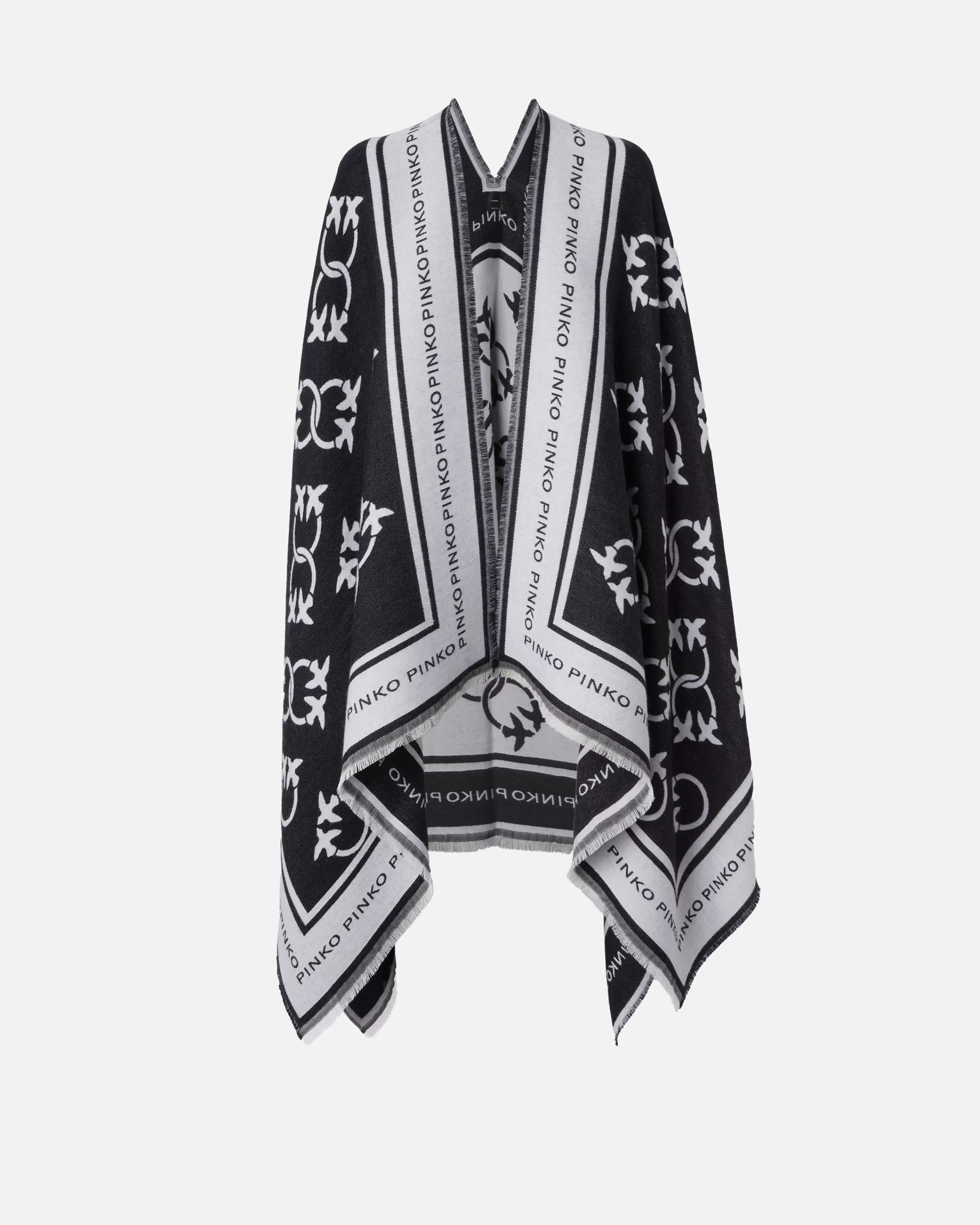 PINKO Jacquard cape with Monogram logo