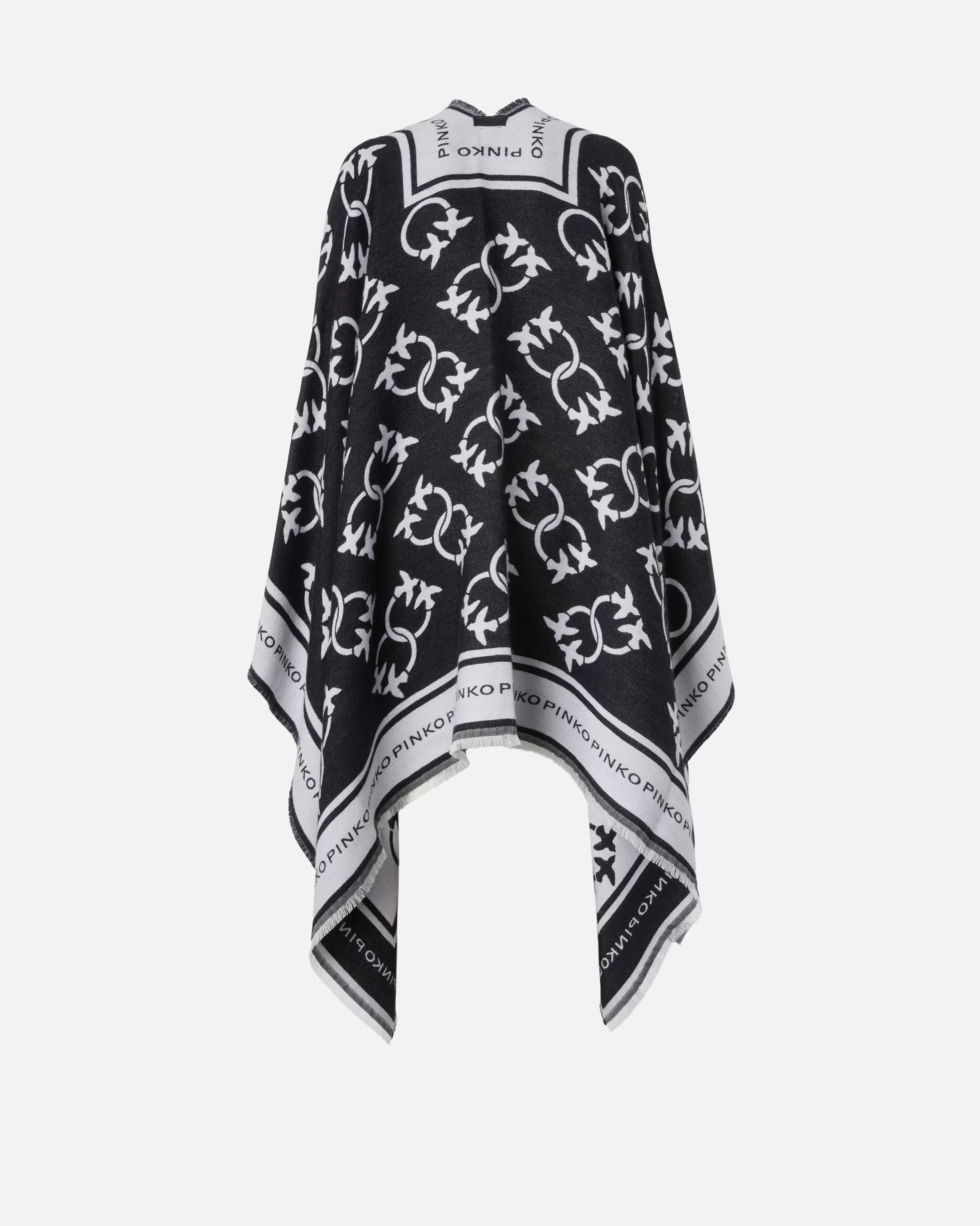 PINKO Jacquard cape with Monogram logo