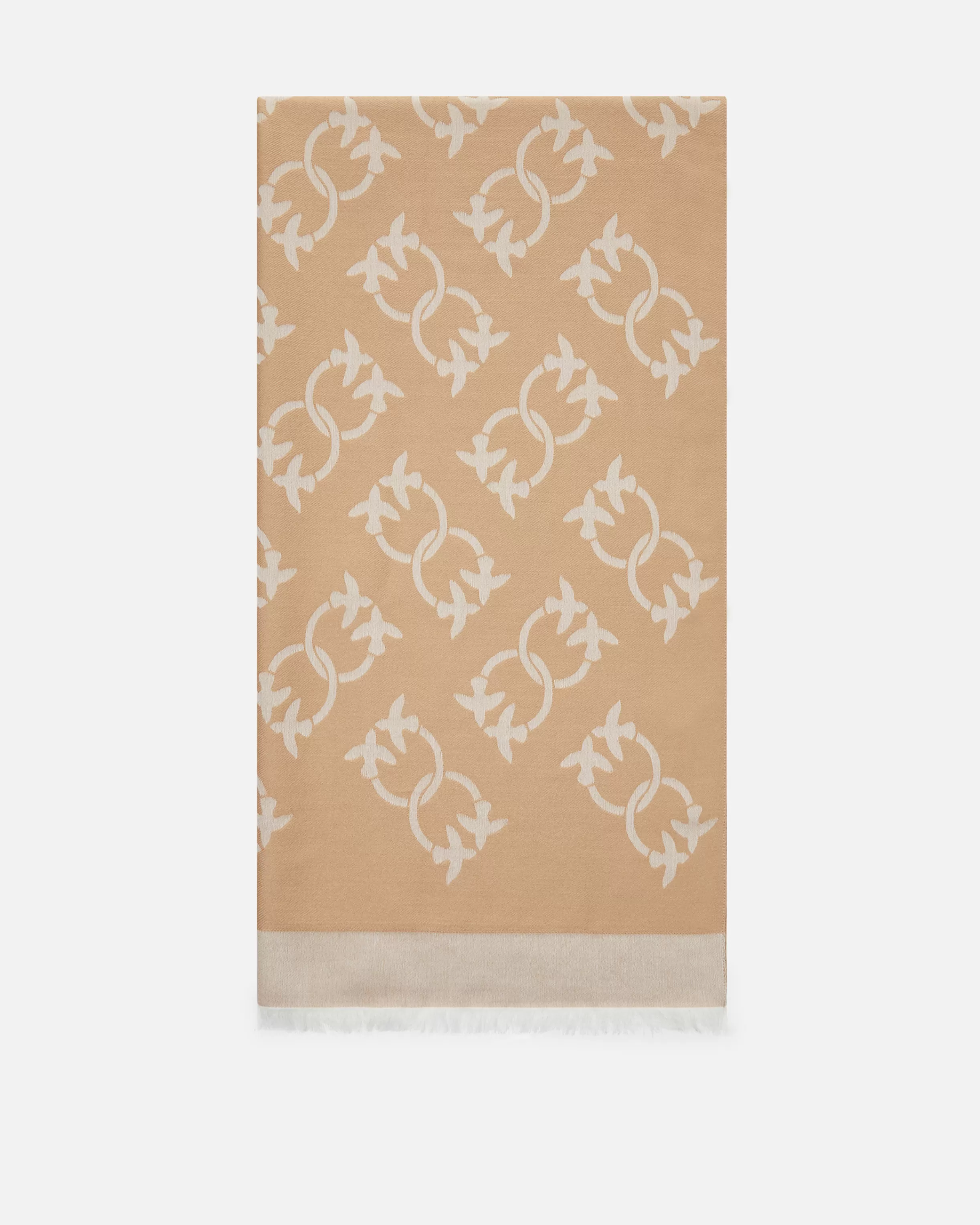 PINKO Jacquard fabric cashmere blend scarf logo