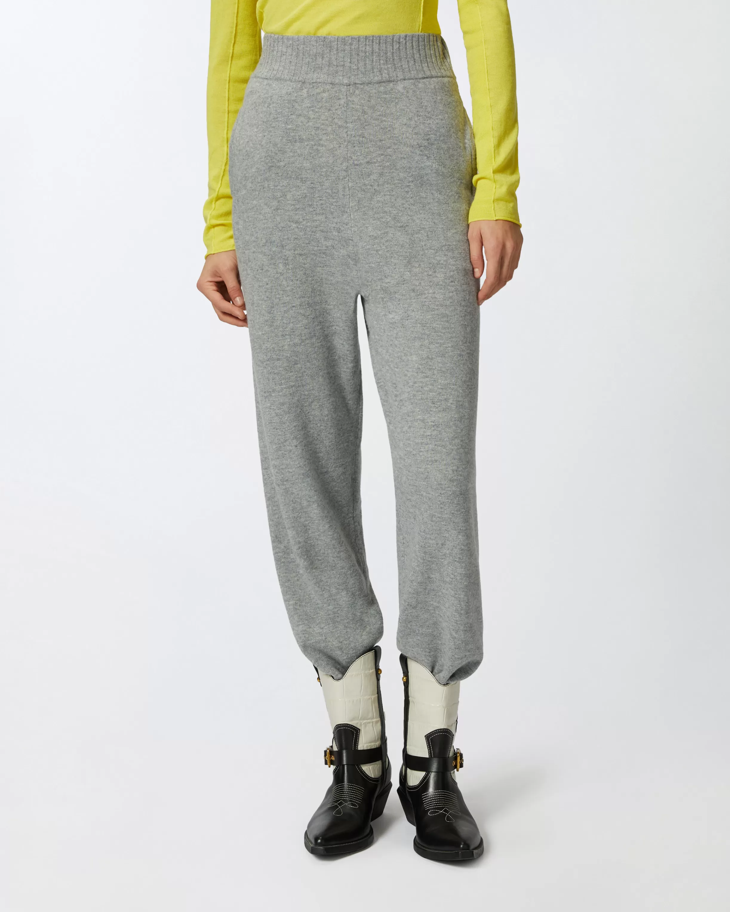 PINKO Knit cashmere-blend joggers