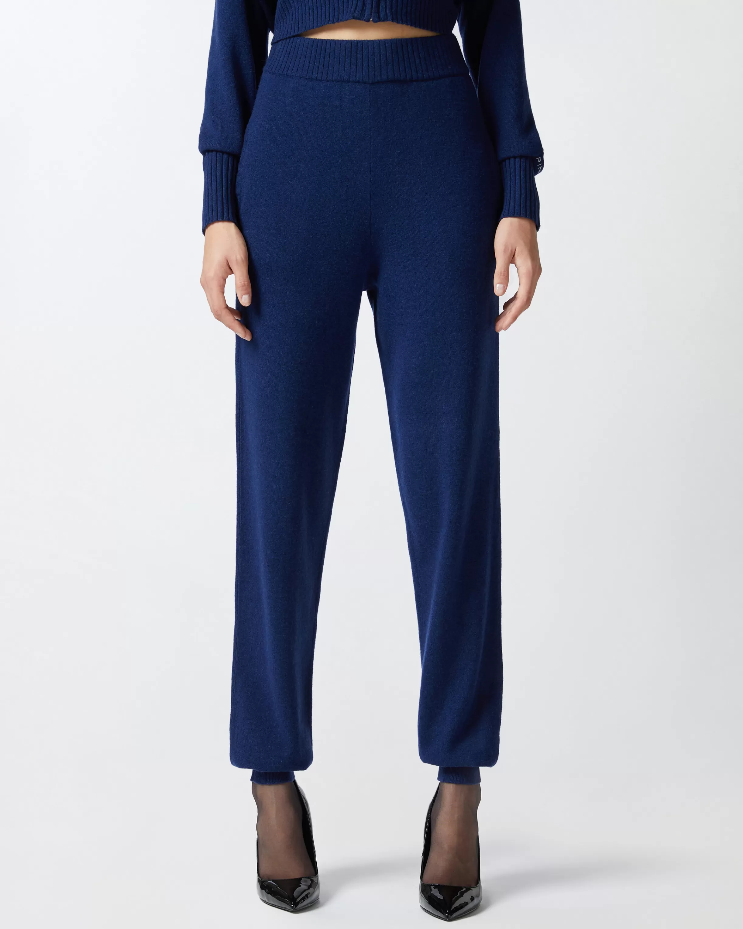 PINKO Knit cashmere-blend joggers