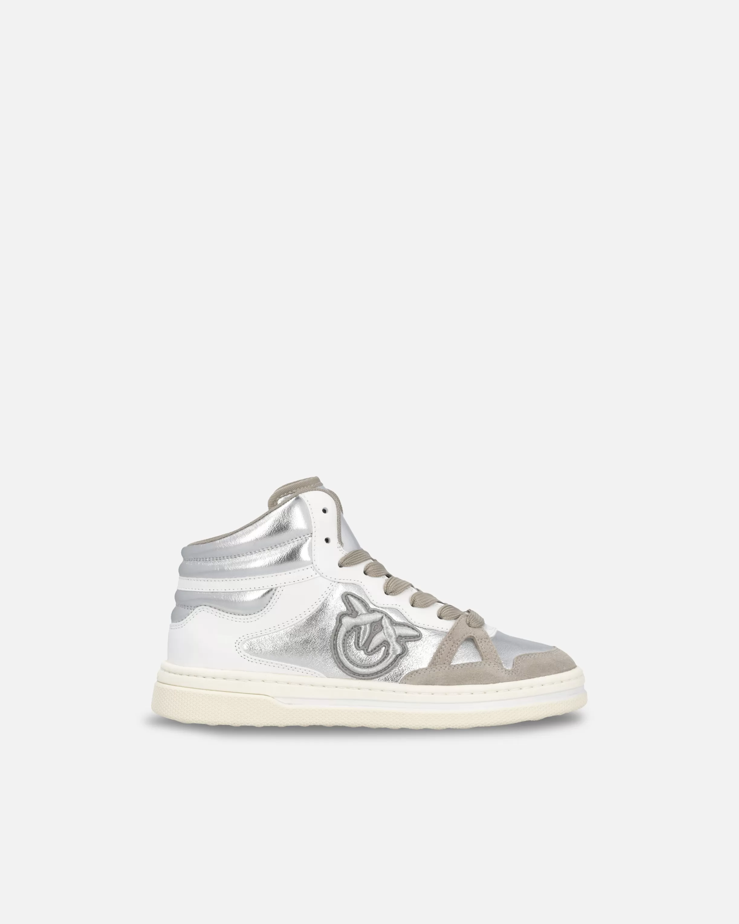 PINKO Laminated high-top sneakers