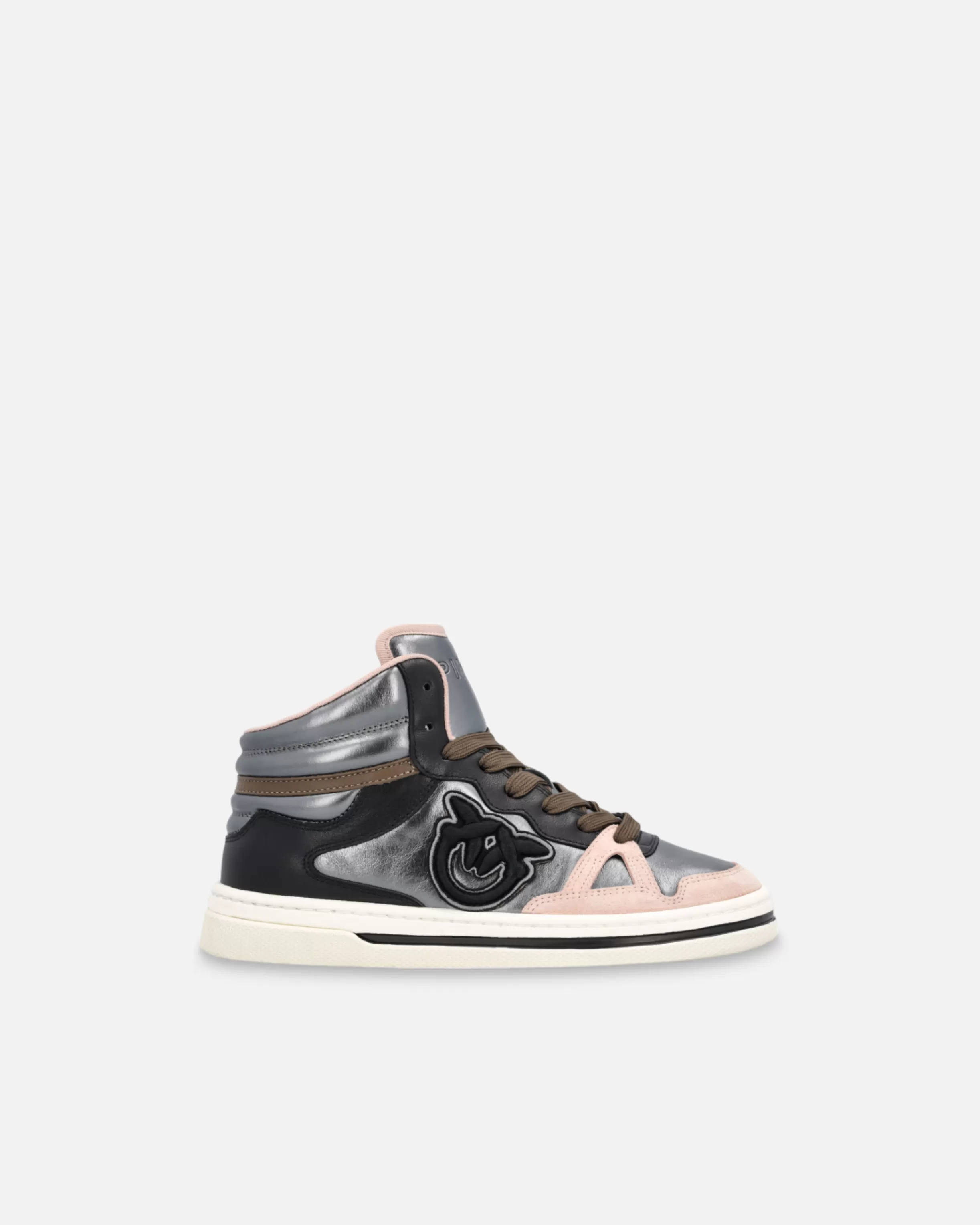 PINKO Laminated high-top sneakers