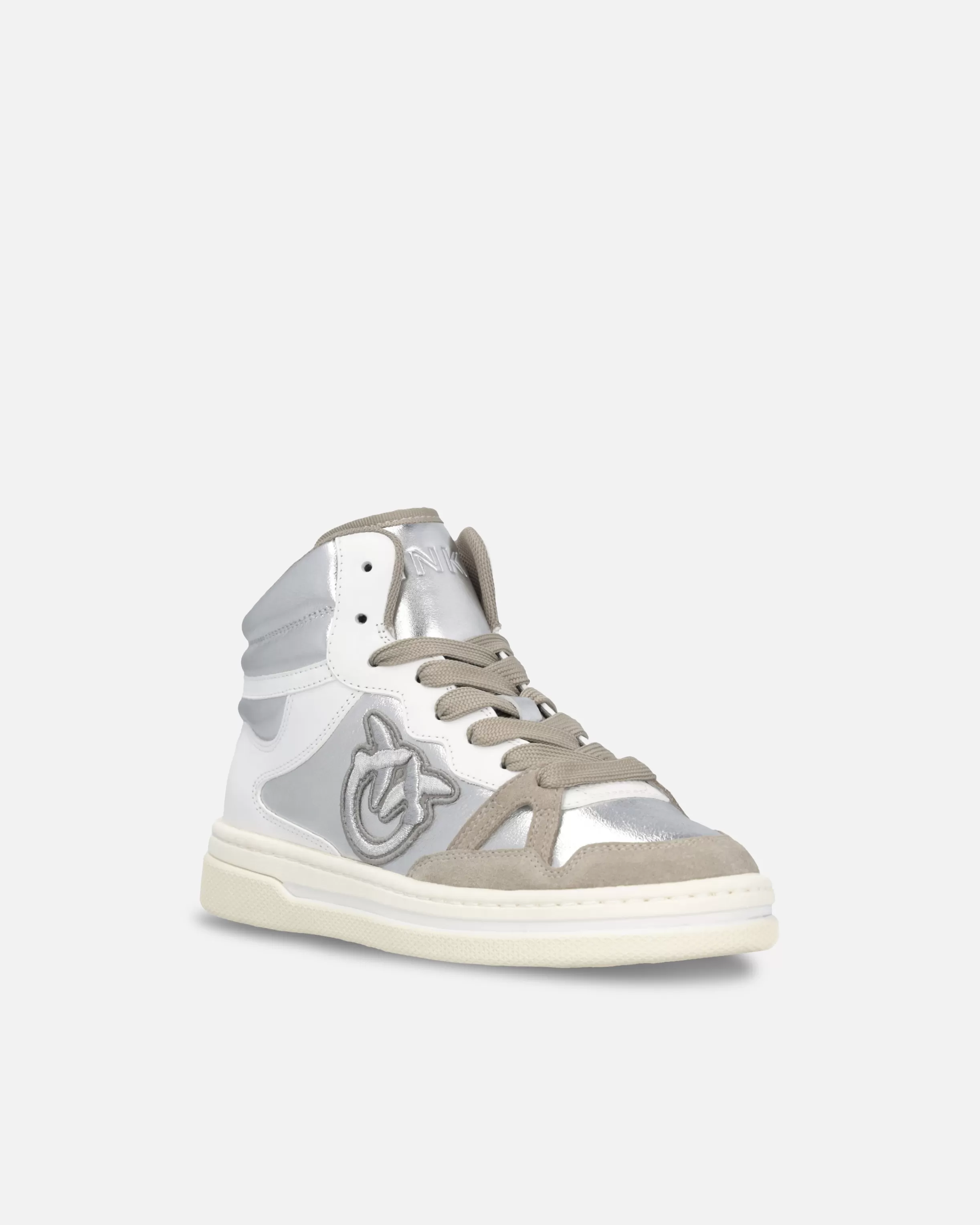 PINKO Laminated high-top sneakers