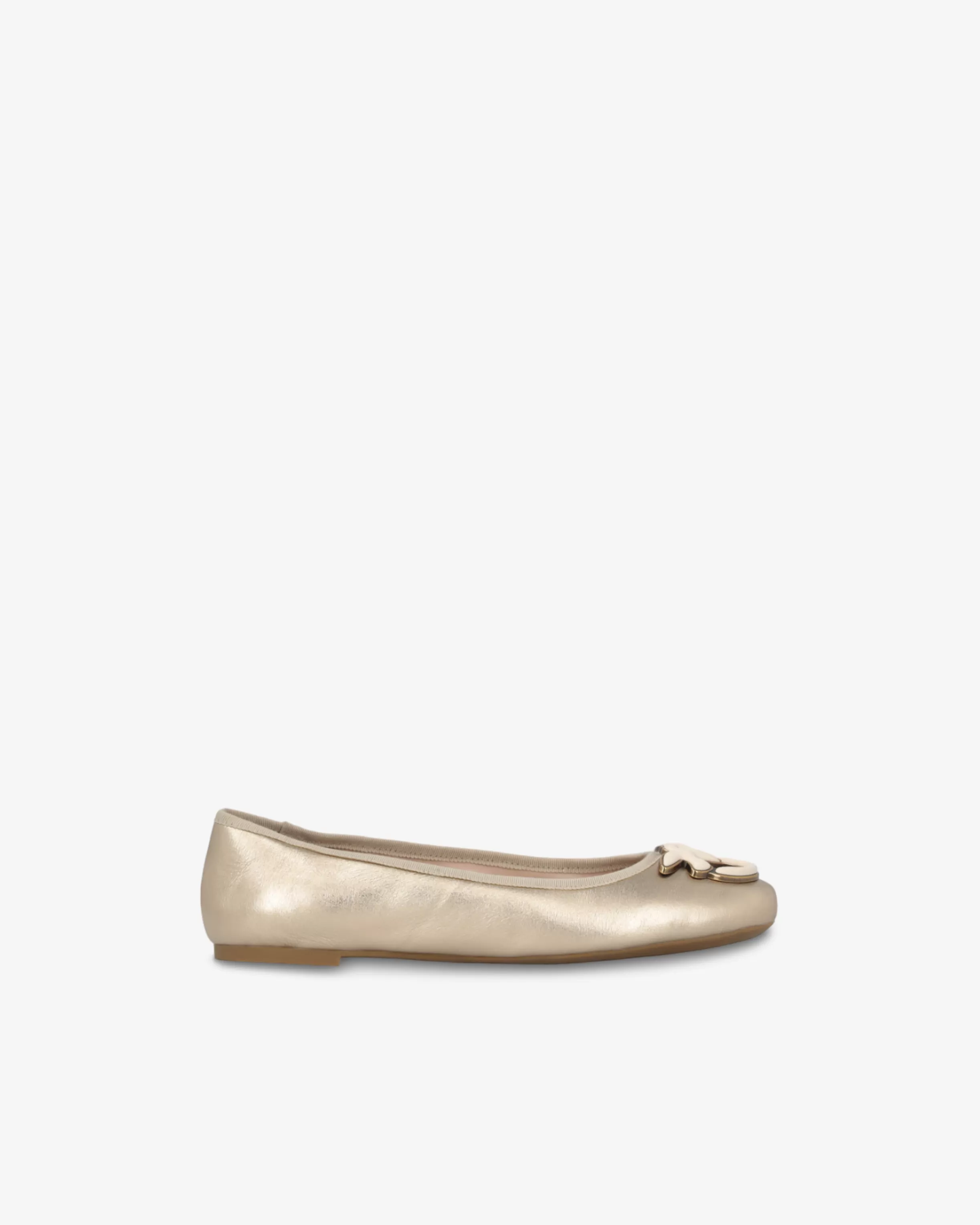 PINKO Laminated leather ballerinas with removable ribbons