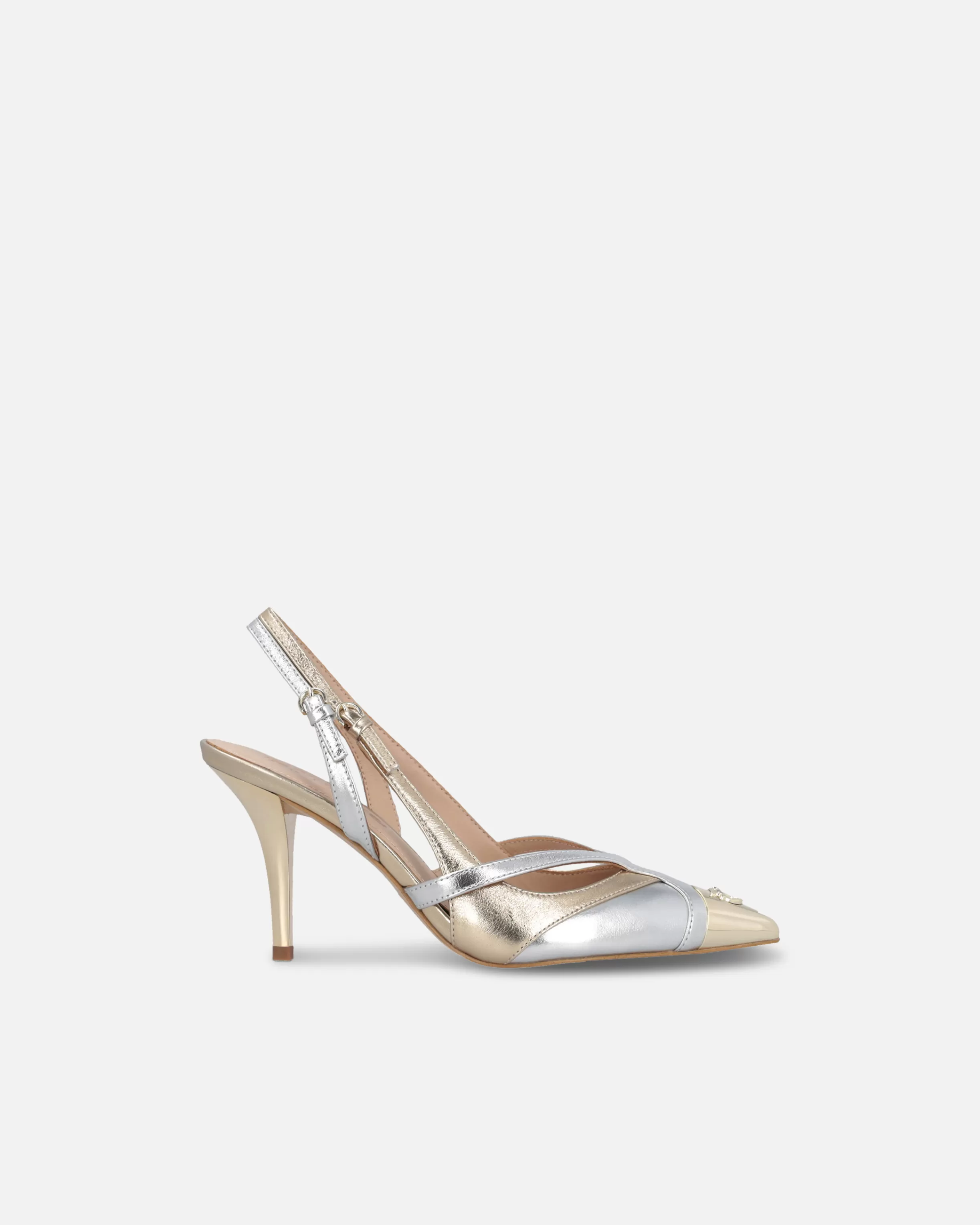 PINKO Laminated pumps with heel and metal toe