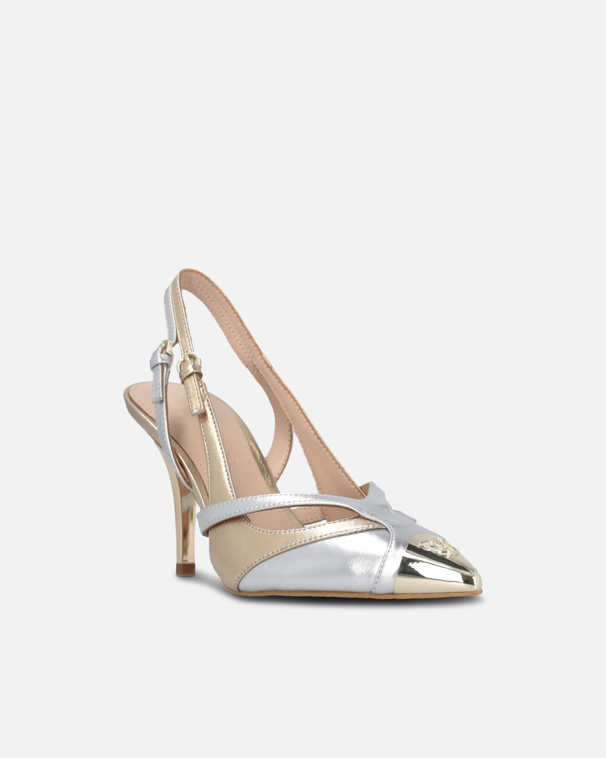 PINKO Laminated pumps with heel and metal toe