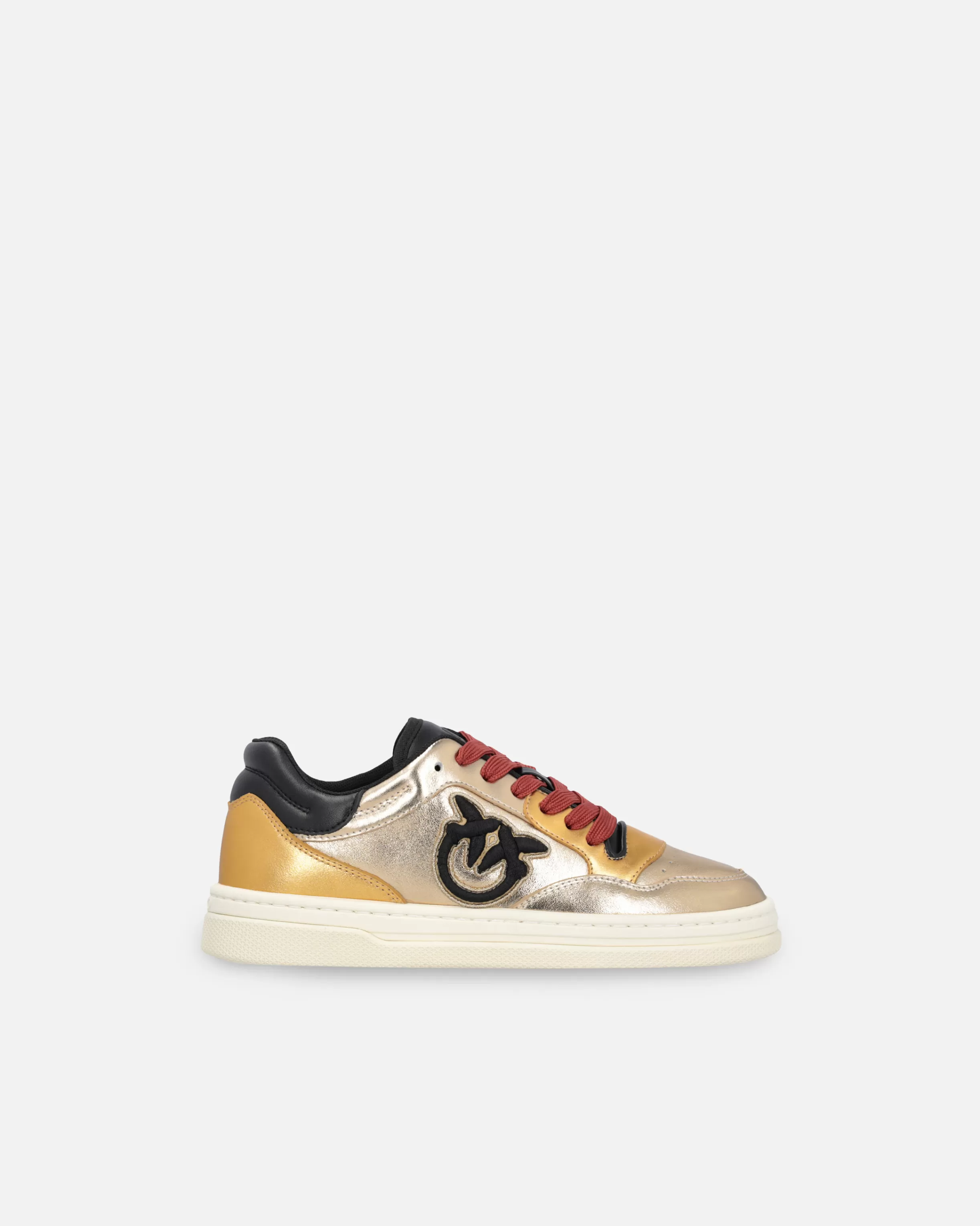 PINKO Laminated sneakers with logo embroidery