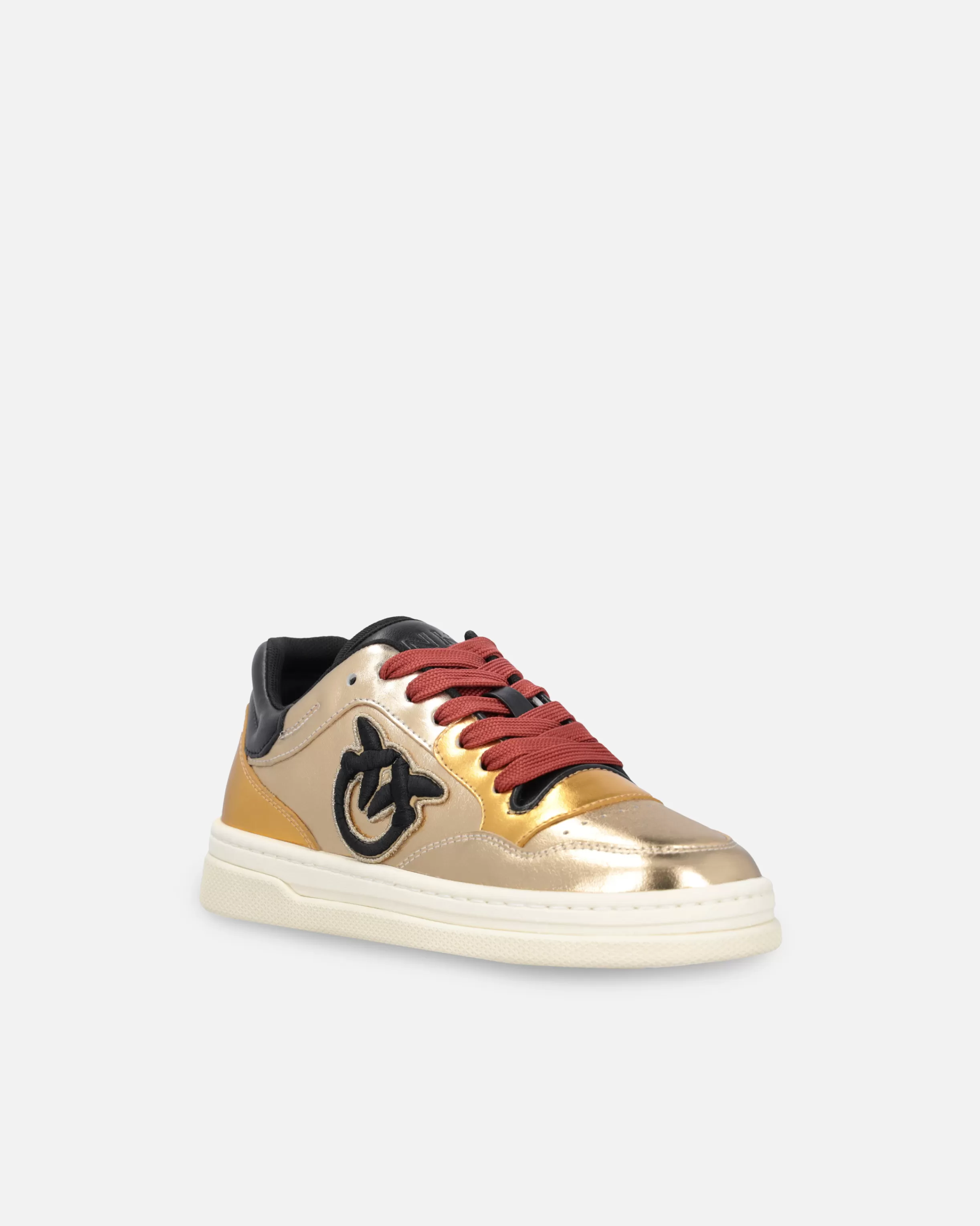 PINKO Laminated sneakers with logo embroidery