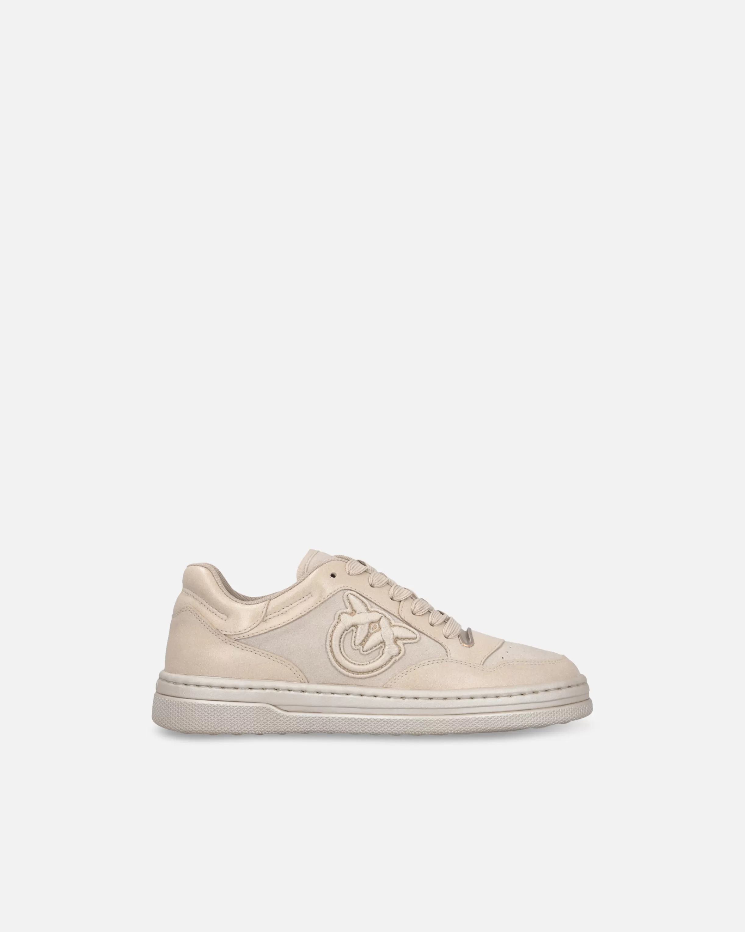 PINKO Laminated suede sneakers