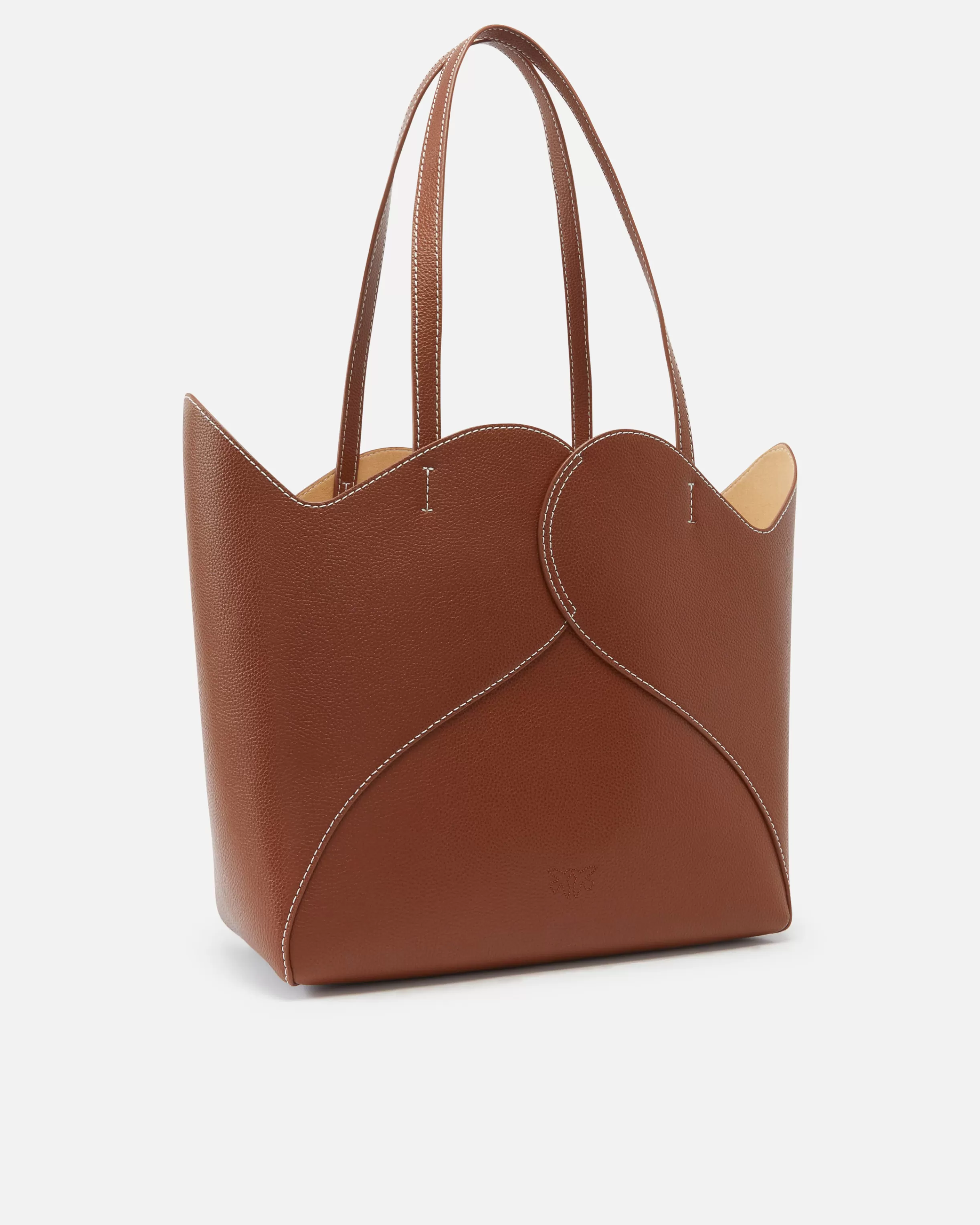 PINKO Large Heart shopper bag in leather