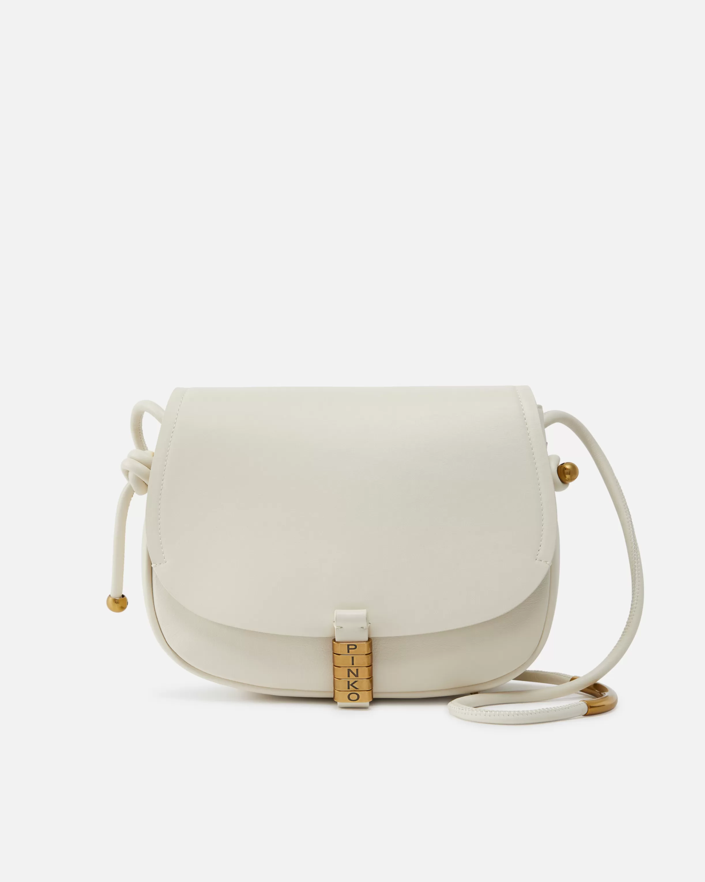 PINKO Large leather crossbody bag with knots