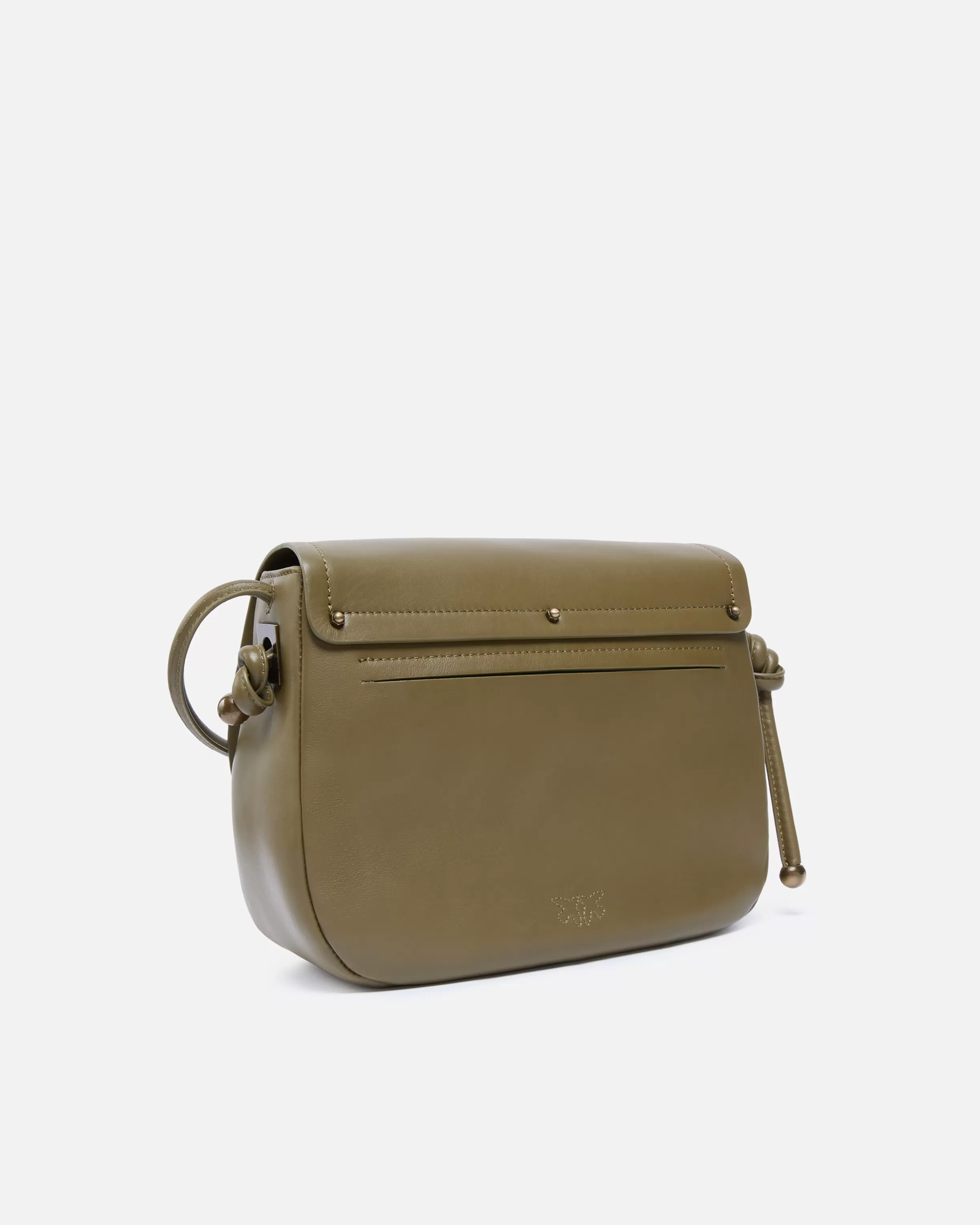 PINKO Large leather crossbody bag with knots