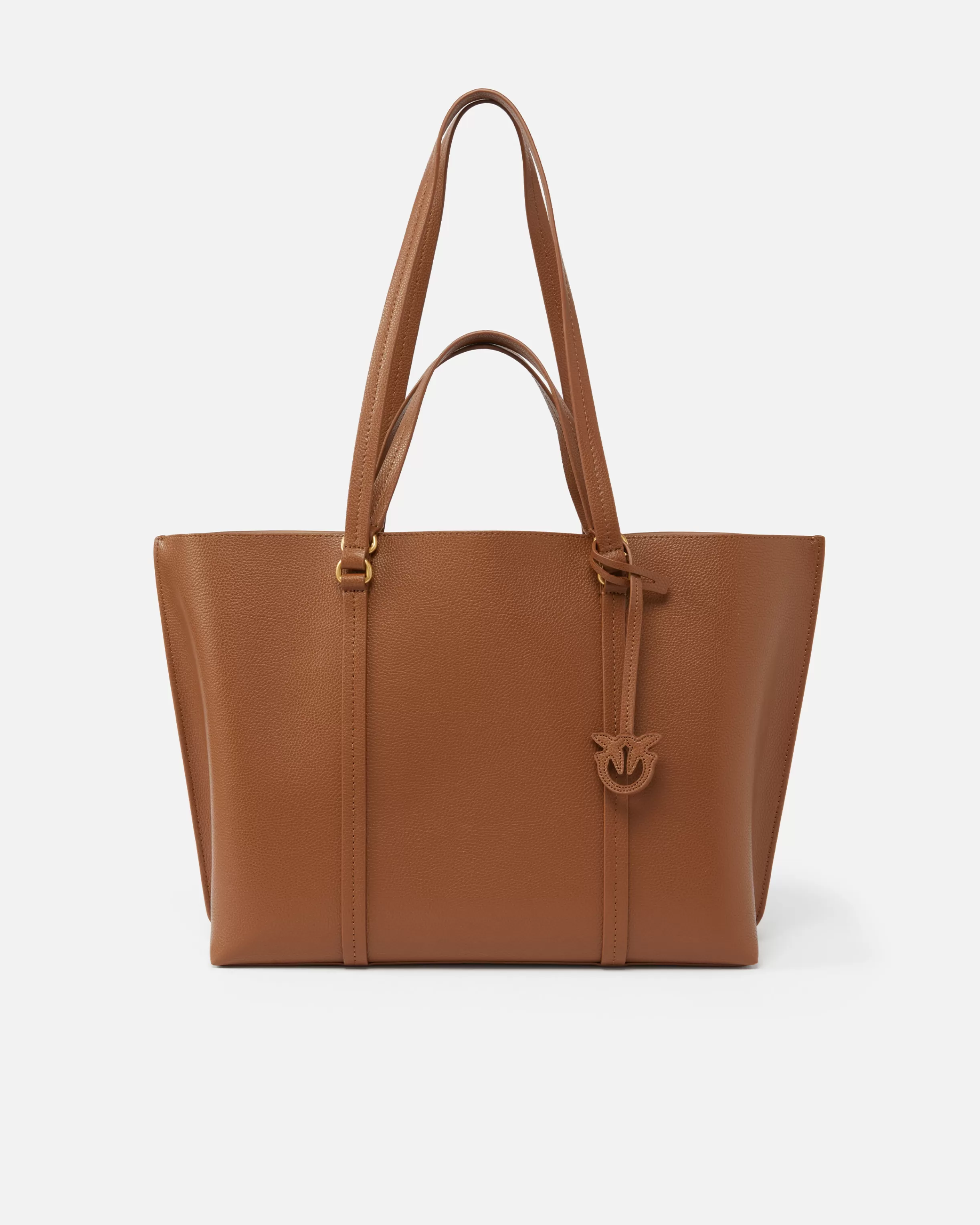 PINKO Large tumbled leather Shopper Bag