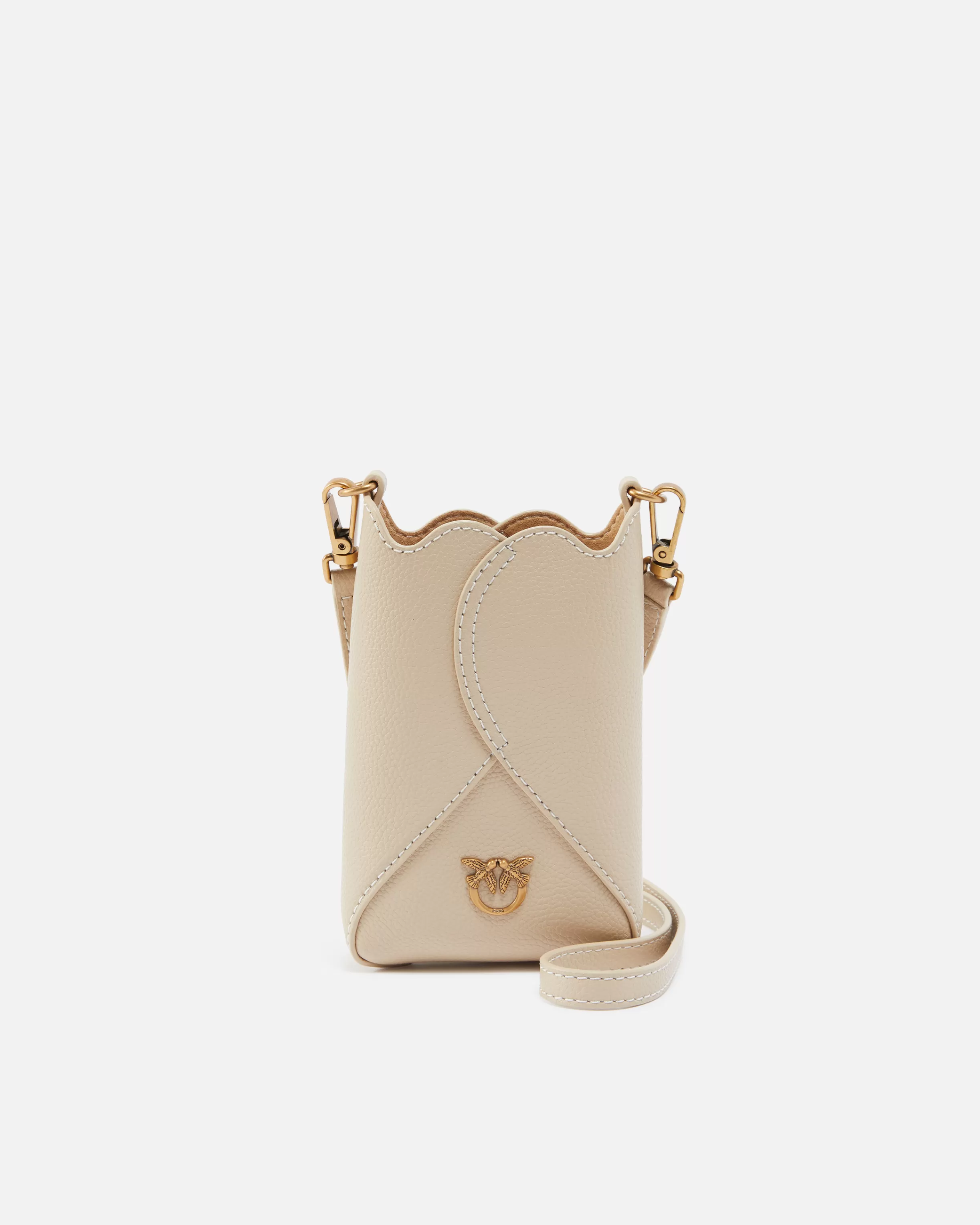 PINKO Leather crossbody smartphone case