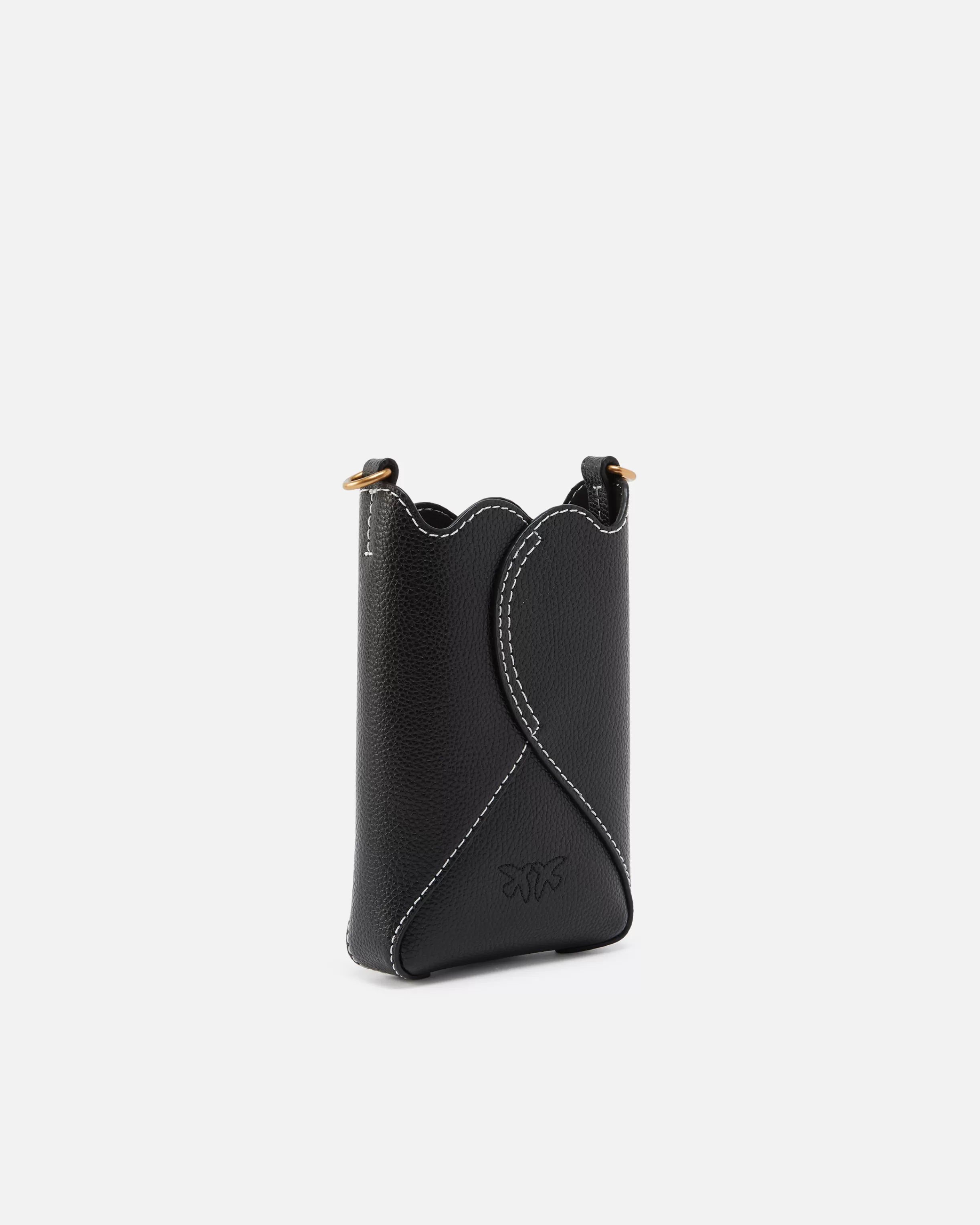 PINKO Leather crossbody smartphone case