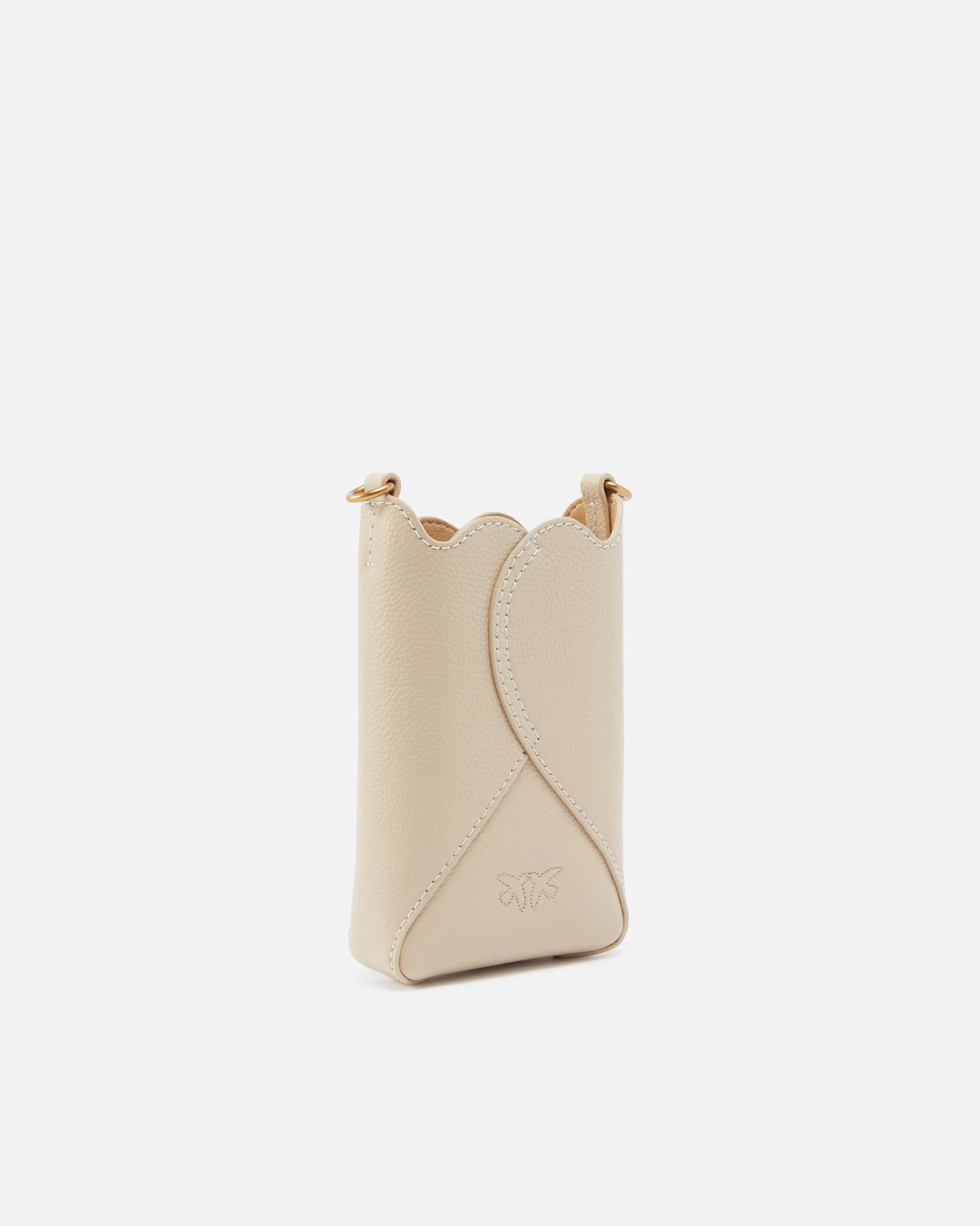 PINKO Leather crossbody smartphone case