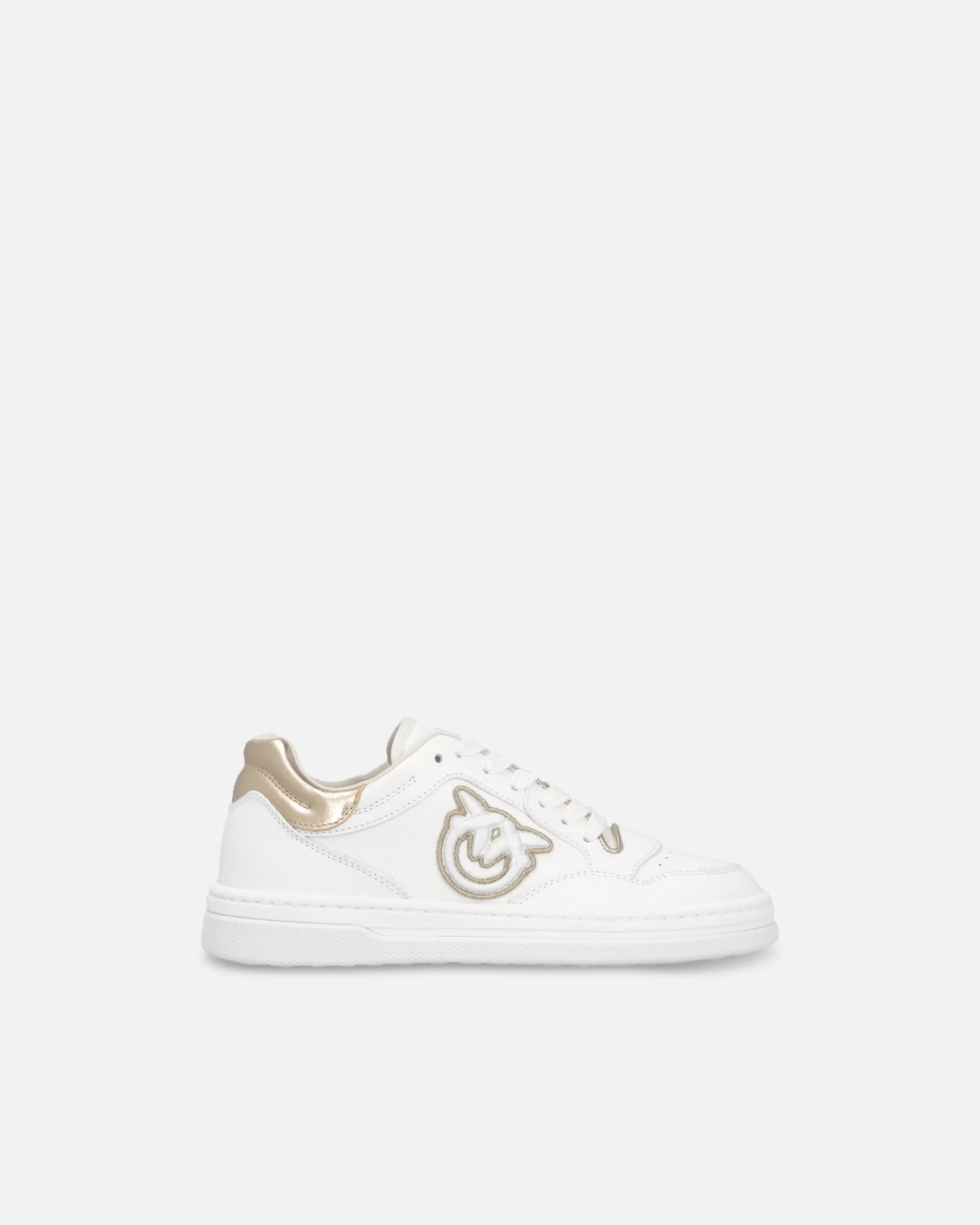 PINKO Leather sneakers with embroidered side logo