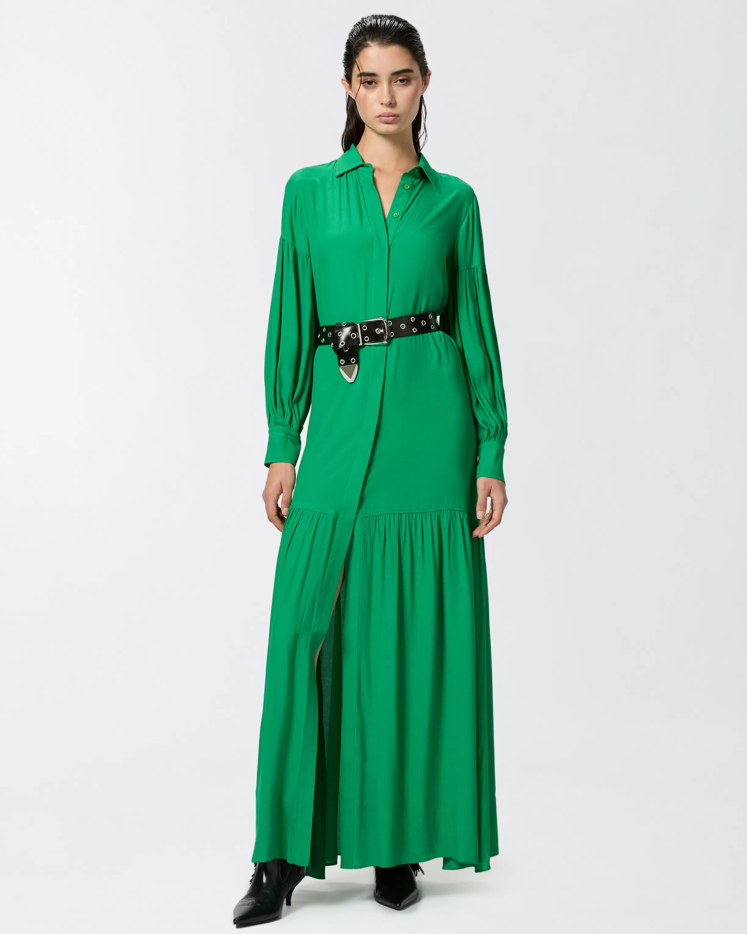 PINKO Long belted shirt dress