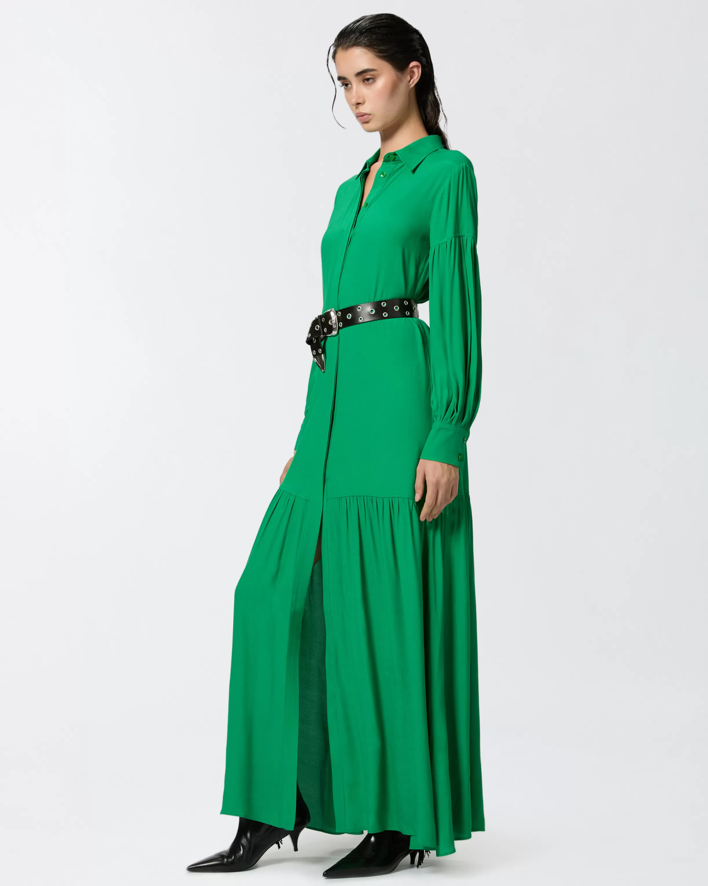 PINKO Long belted shirt dress