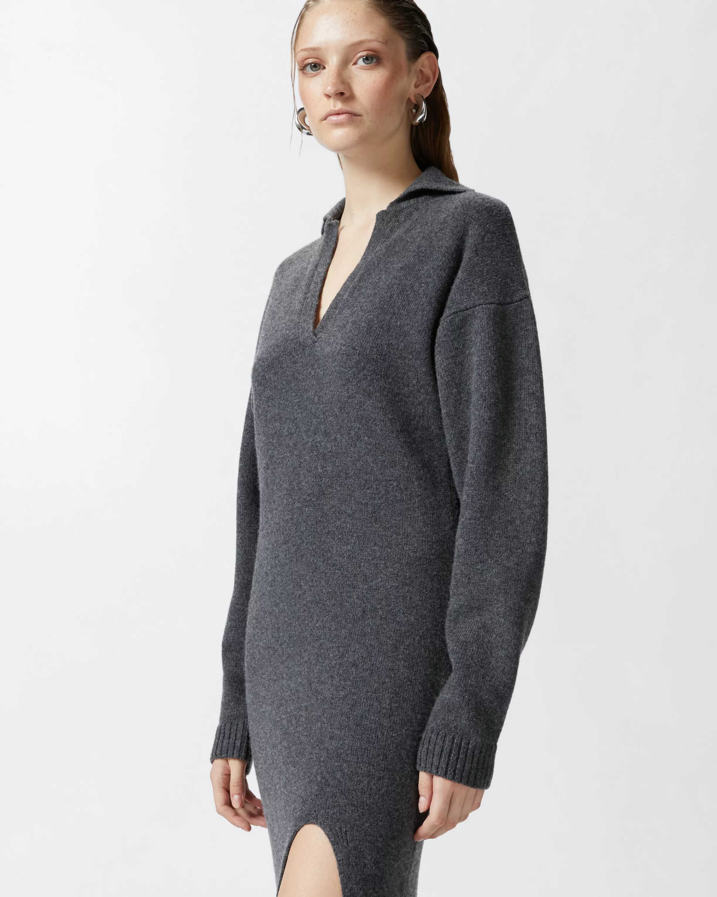 PINKO Long cashmere blend knit dress