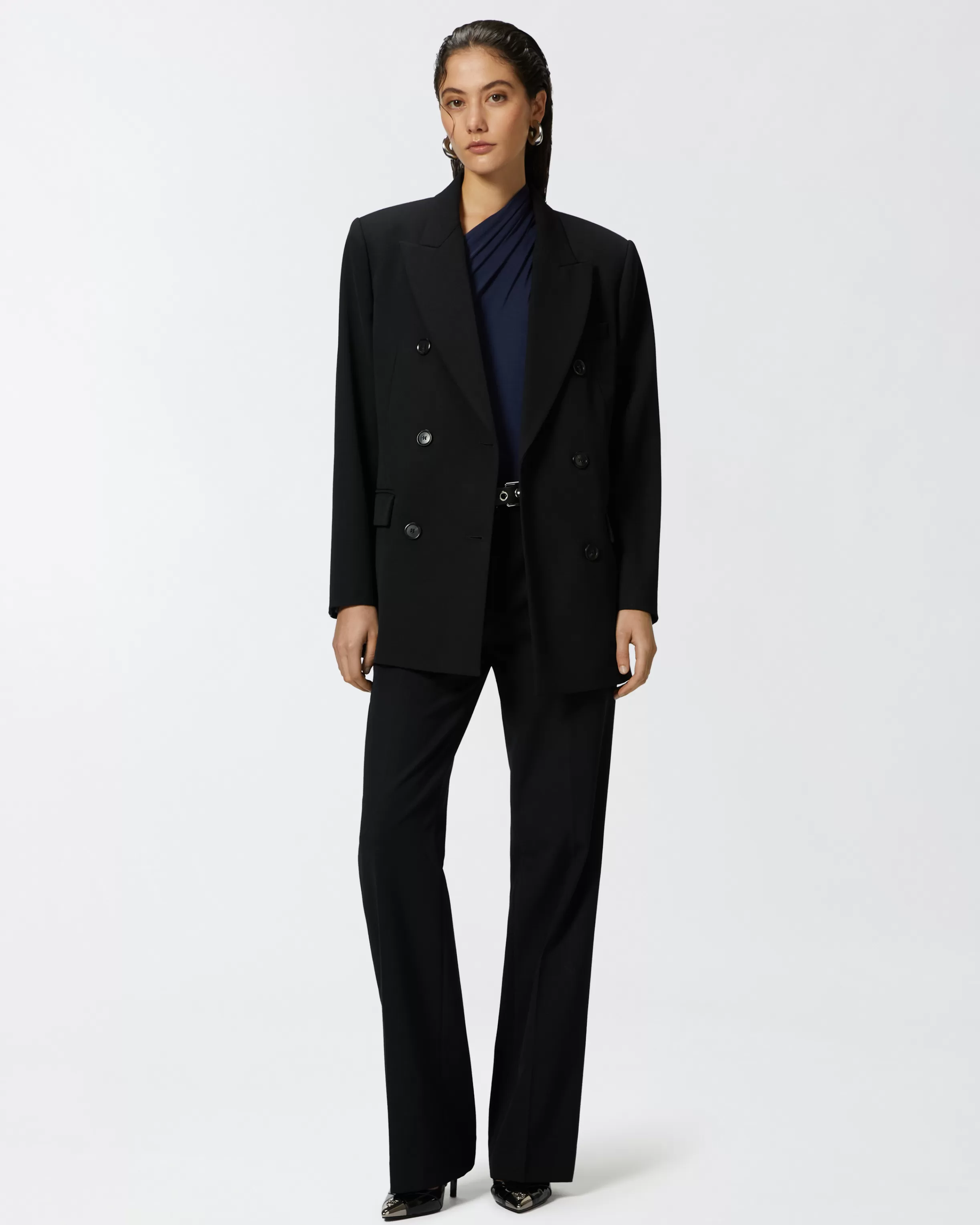 PINKO Long-sleeved bodysuit with asymmetric neck