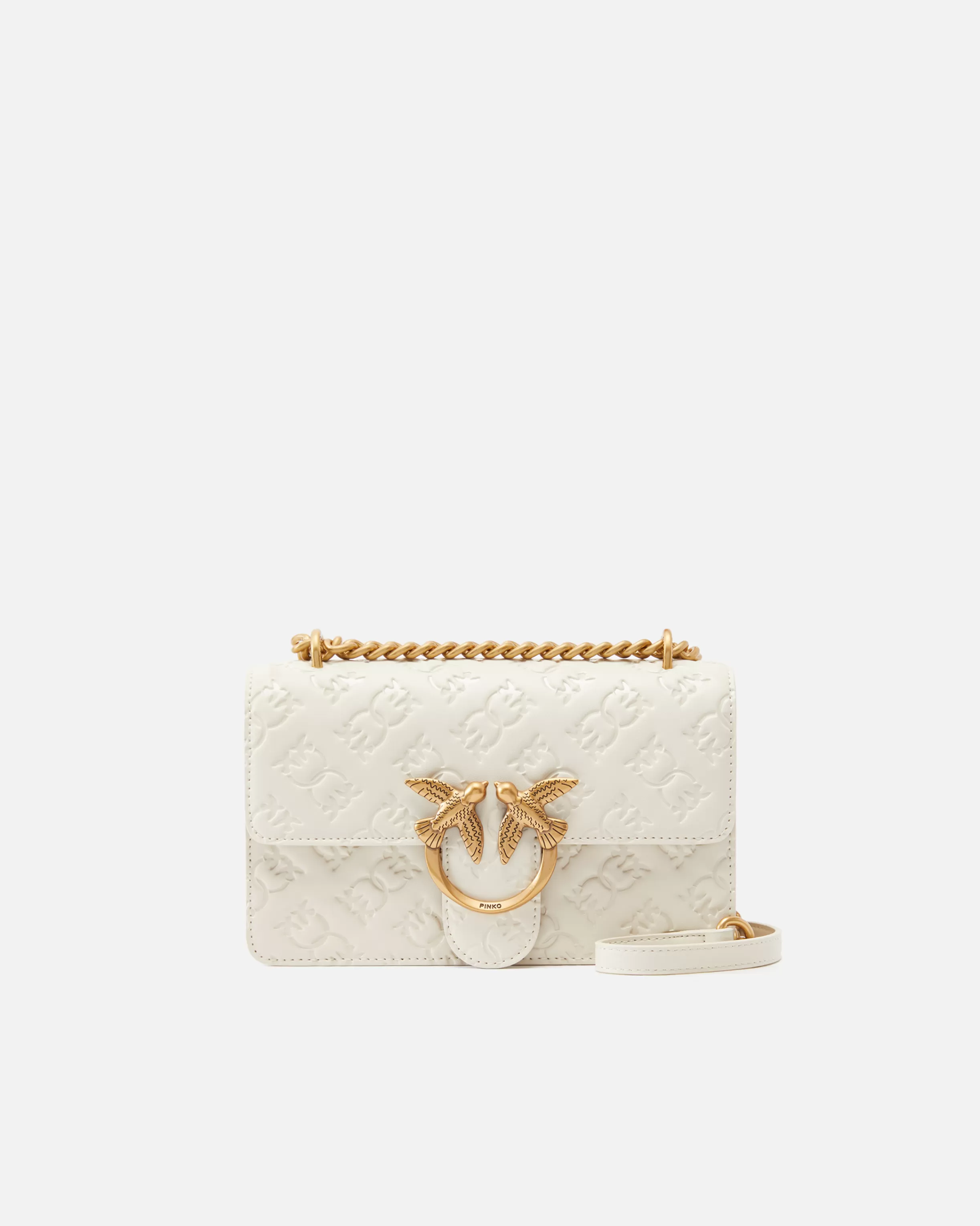 PINKO Love Bag mini crossbody bag with imprimé logo