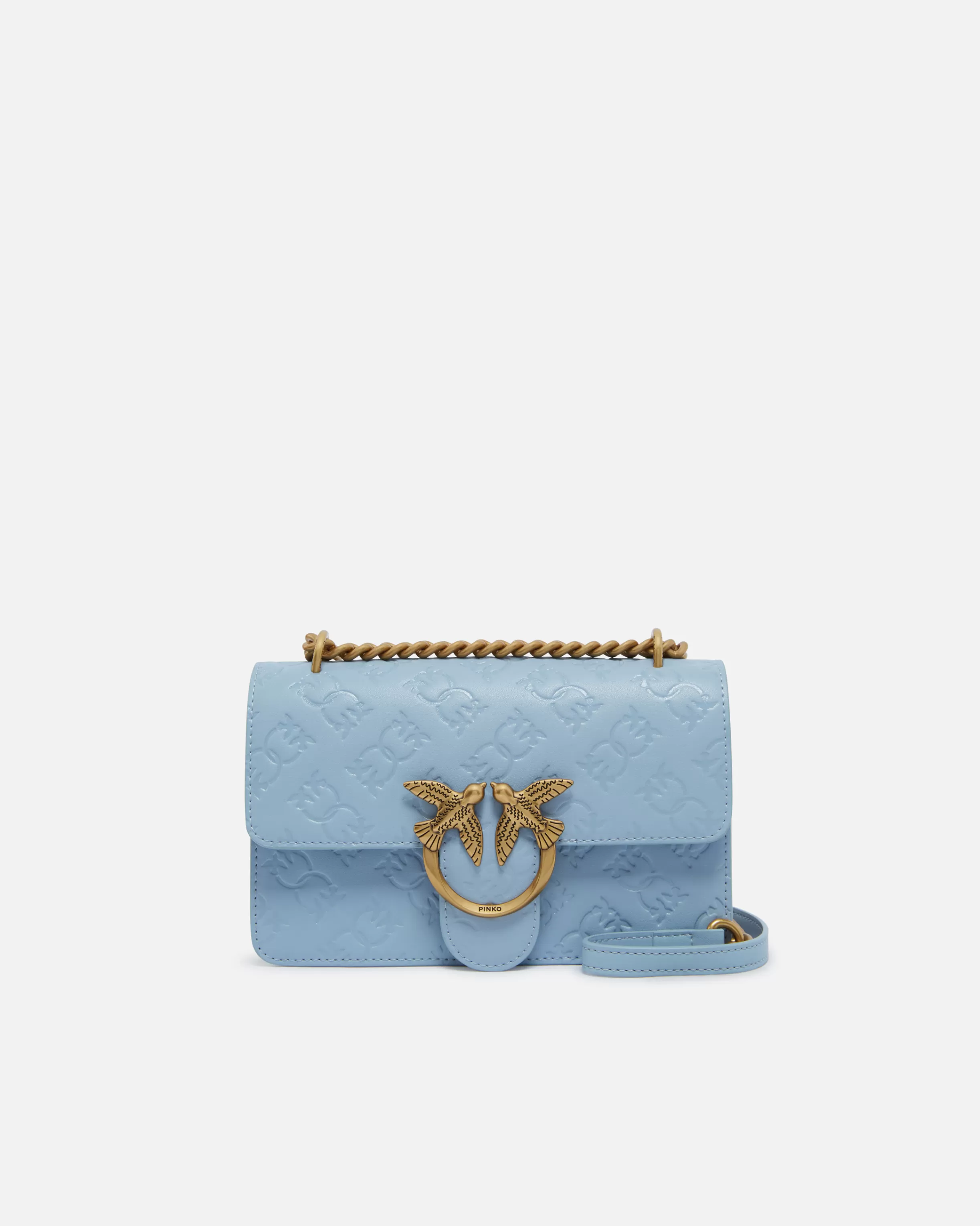 PINKO Love Bag mini crossbody bag with imprimé logo