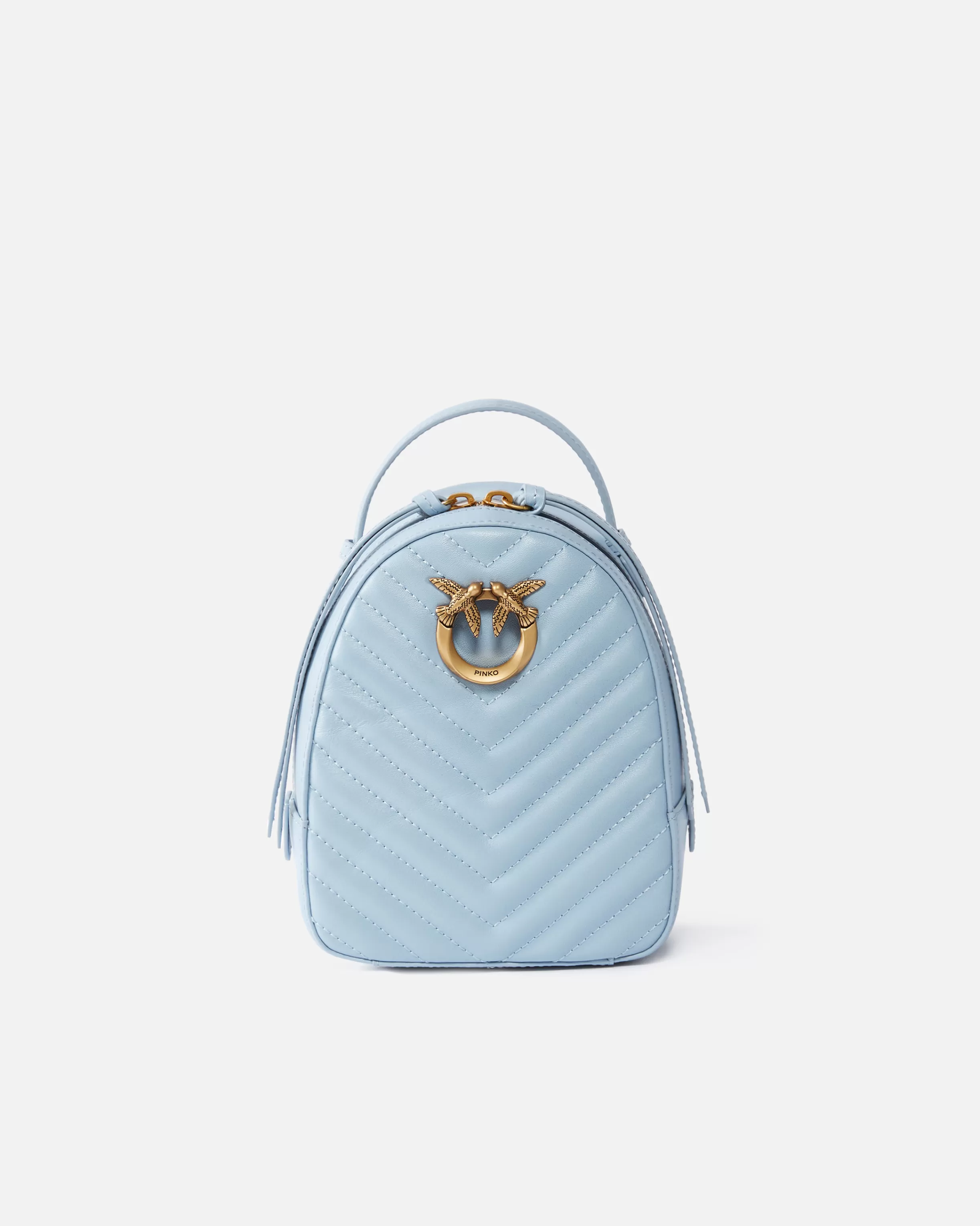 PINKO Love Bag mini matelassé leather backpack