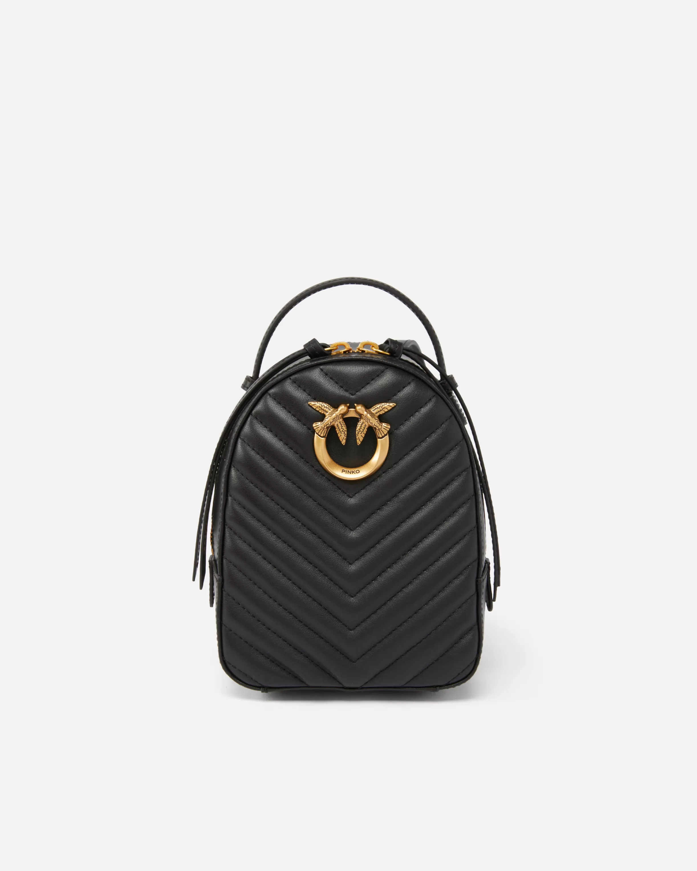 PINKO Love Bag mini matelassé leather backpack