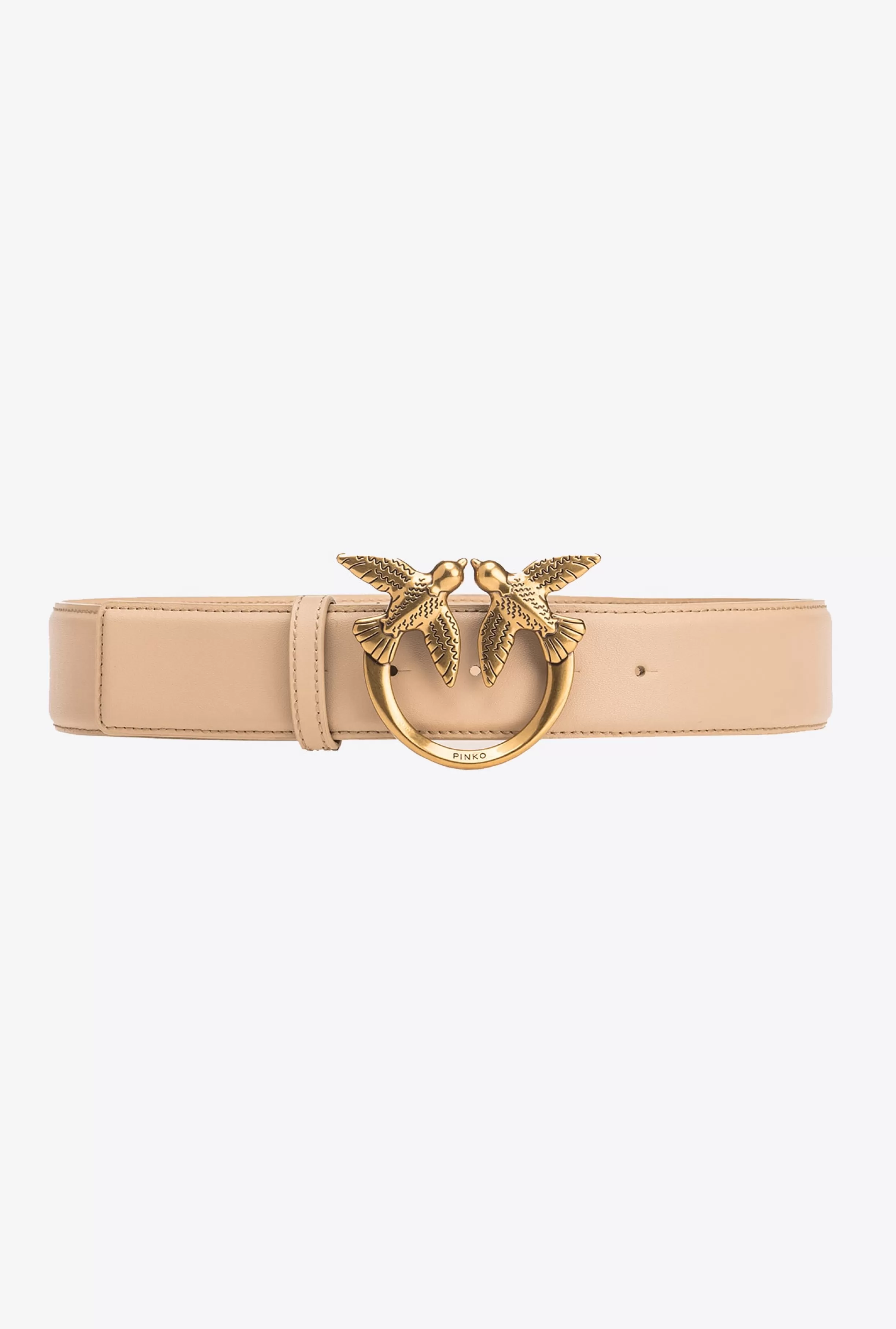 PINKO Love Birds high leather belt 4cm