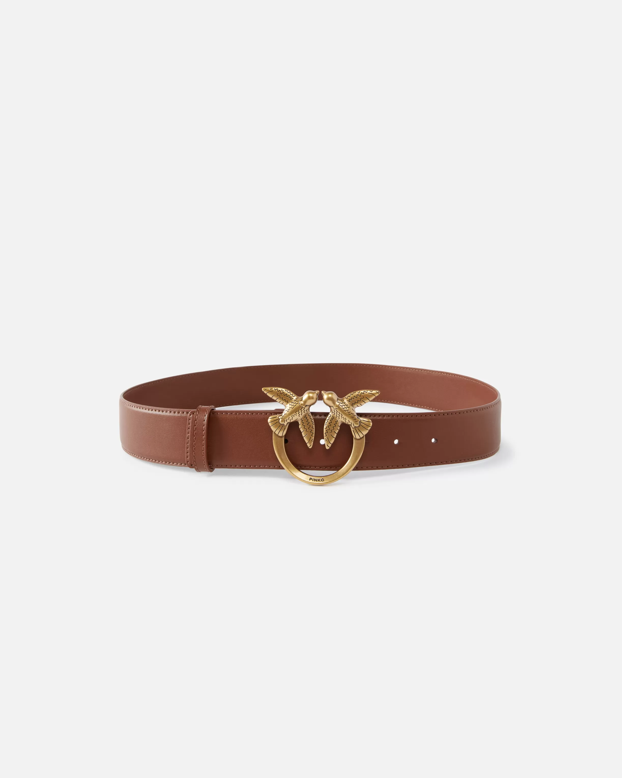 PINKO Love Birds high leather belt 4cm