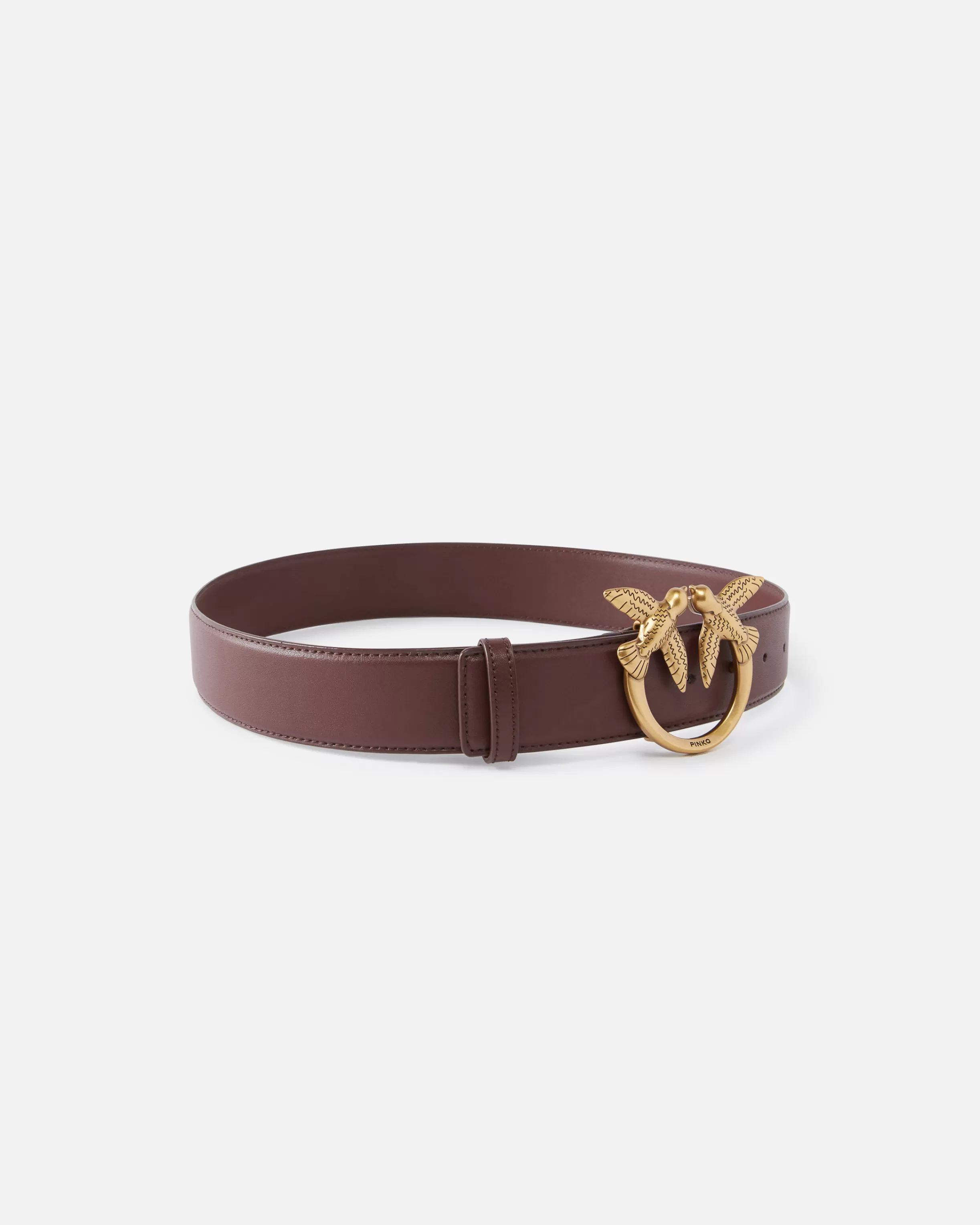 PINKO Love Birds high leather belt 4cm