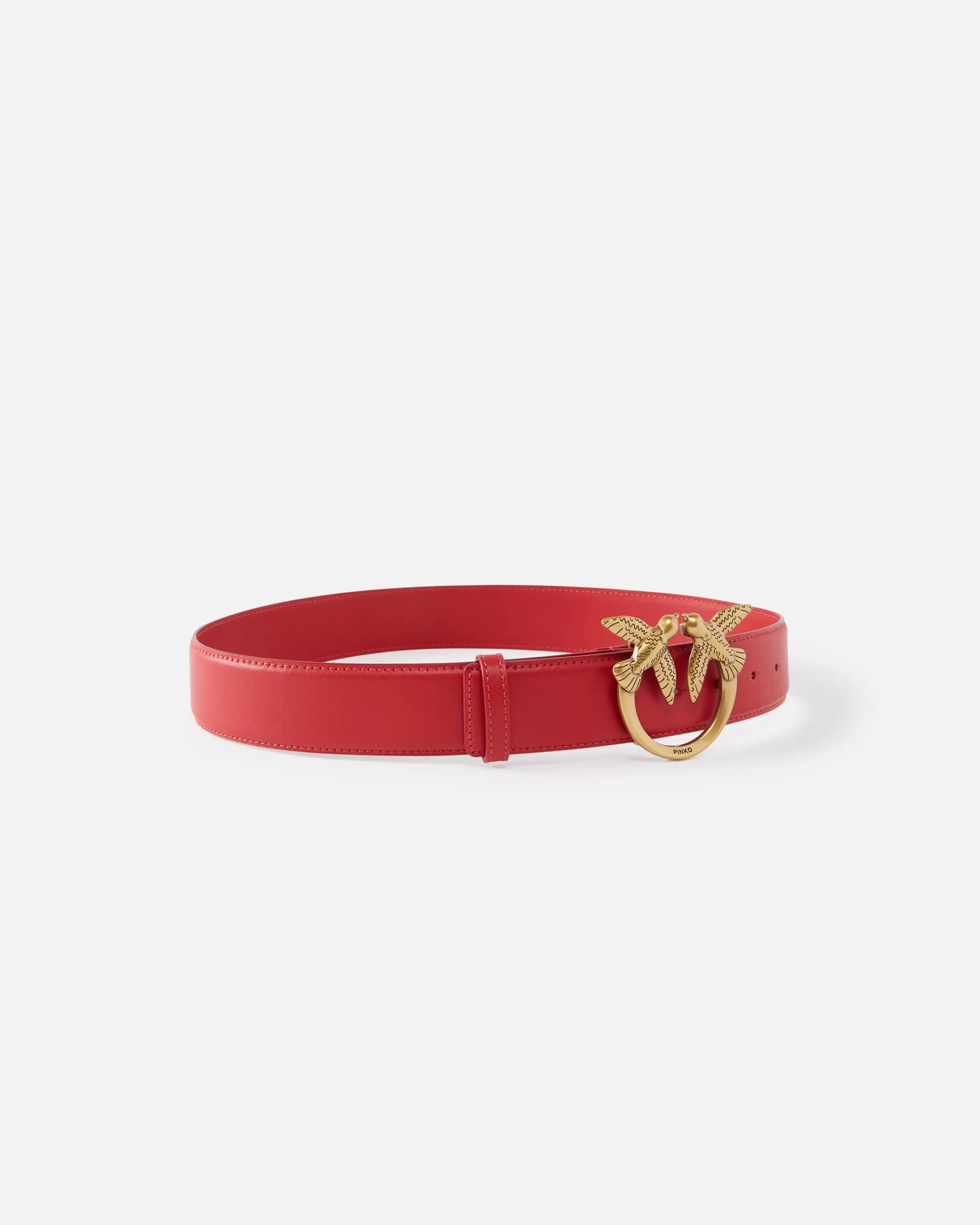 PINKO Love Birds high leather belt 4cm