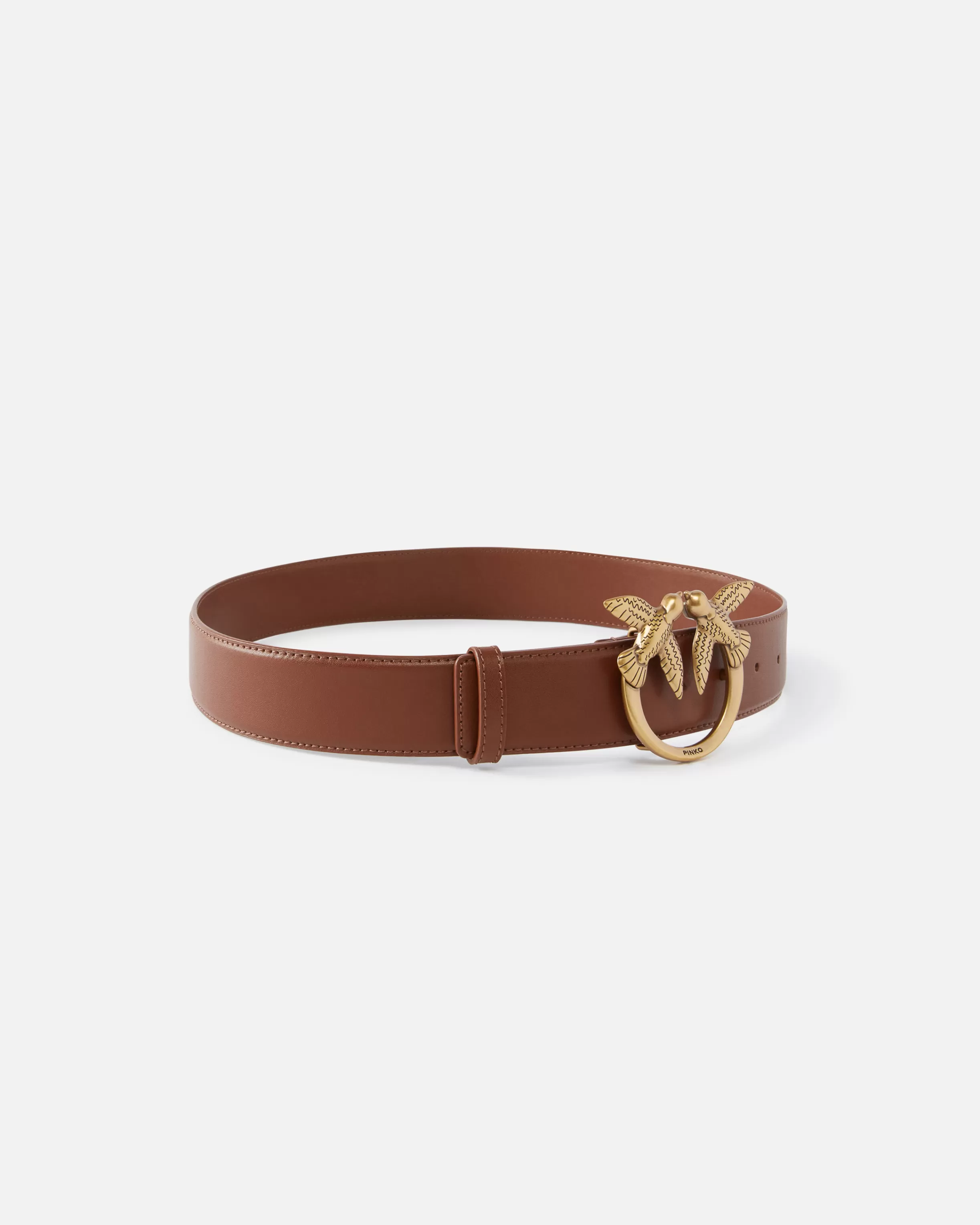 PINKO Love Birds high leather belt 4cm