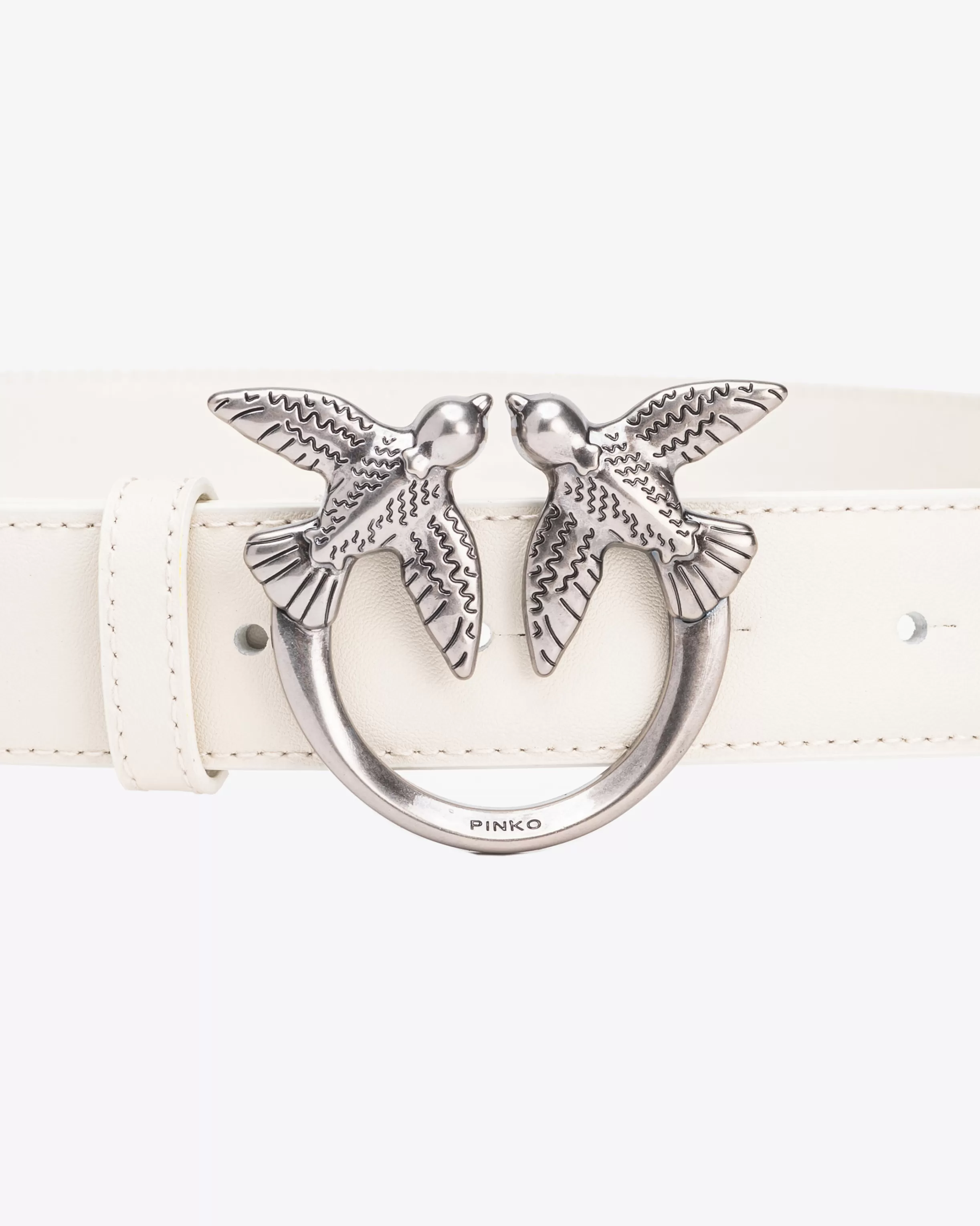 PINKO Love Birds high leather belt 4cm