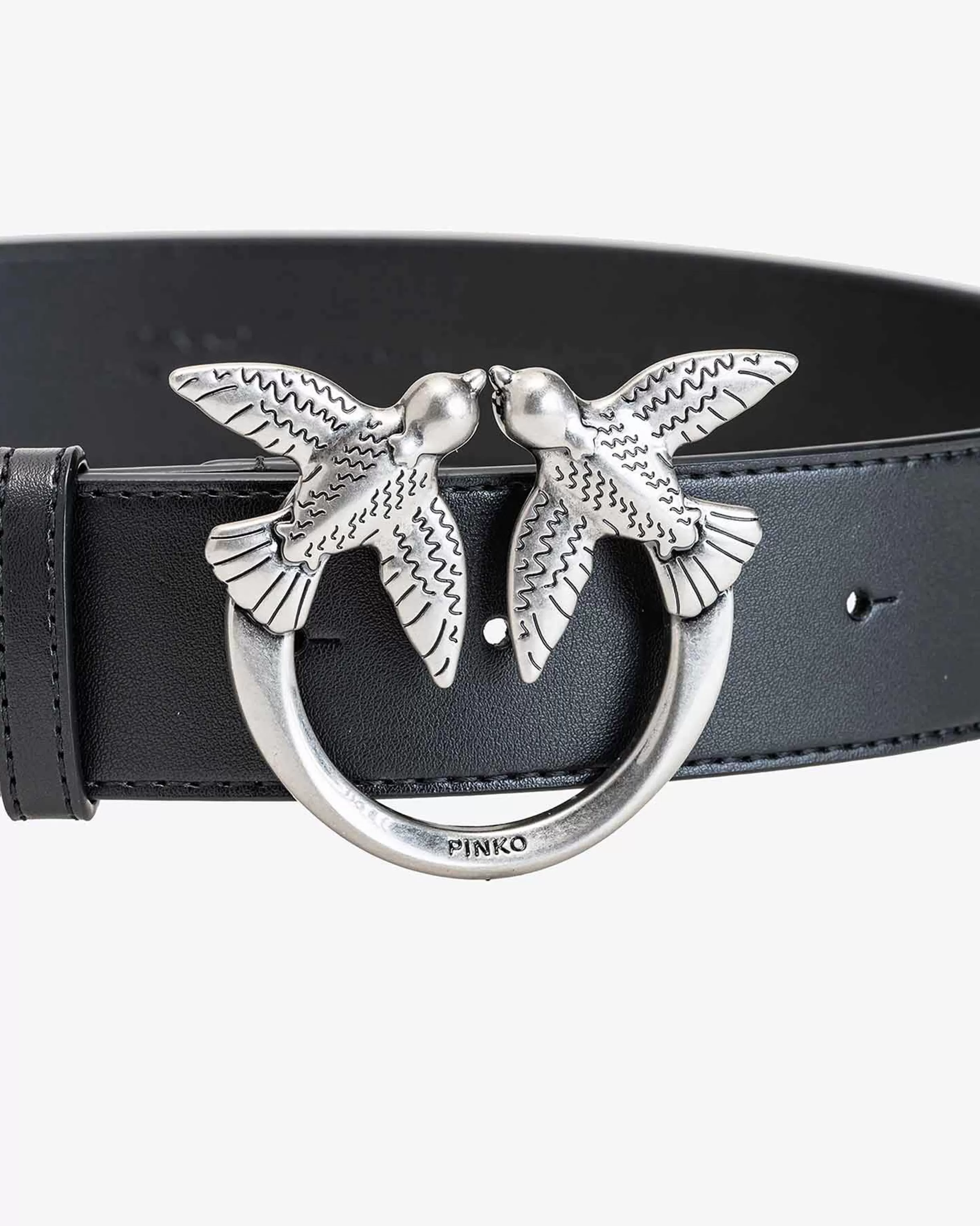 PINKO Love Birds leather belt