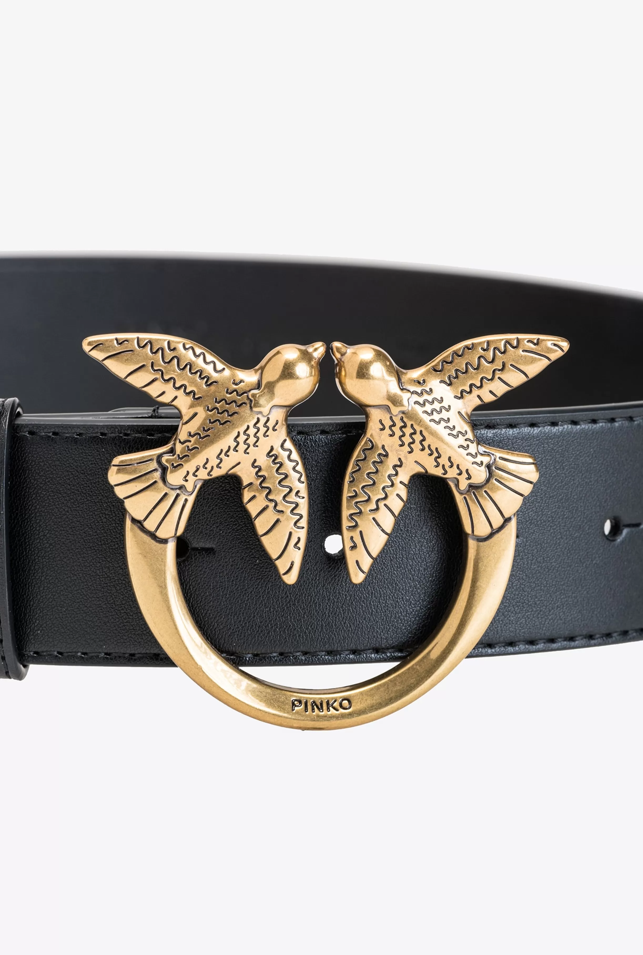 PINKO Love Birds leather belt